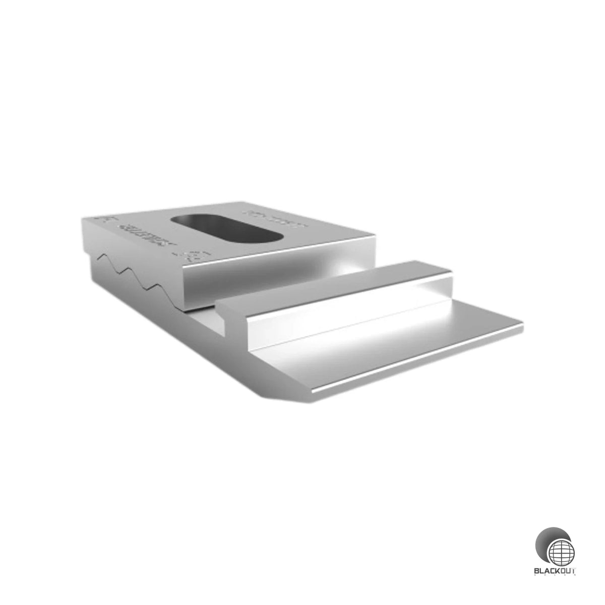 Montageadapter aus Aluminium zur einfachen Verbindung von Stockschrauben (M10/M12) mit Schletter-Montageprofilen — kompatibel mit Standard- und ProLine-Profilen.