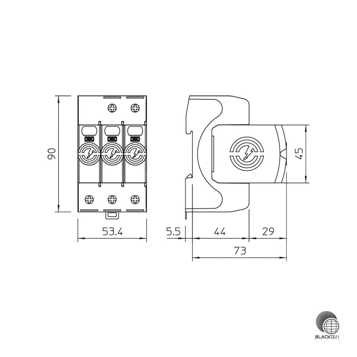 OBO Bettermann SurgeController V20 Überspannungsableiter 3-polig Typ 2