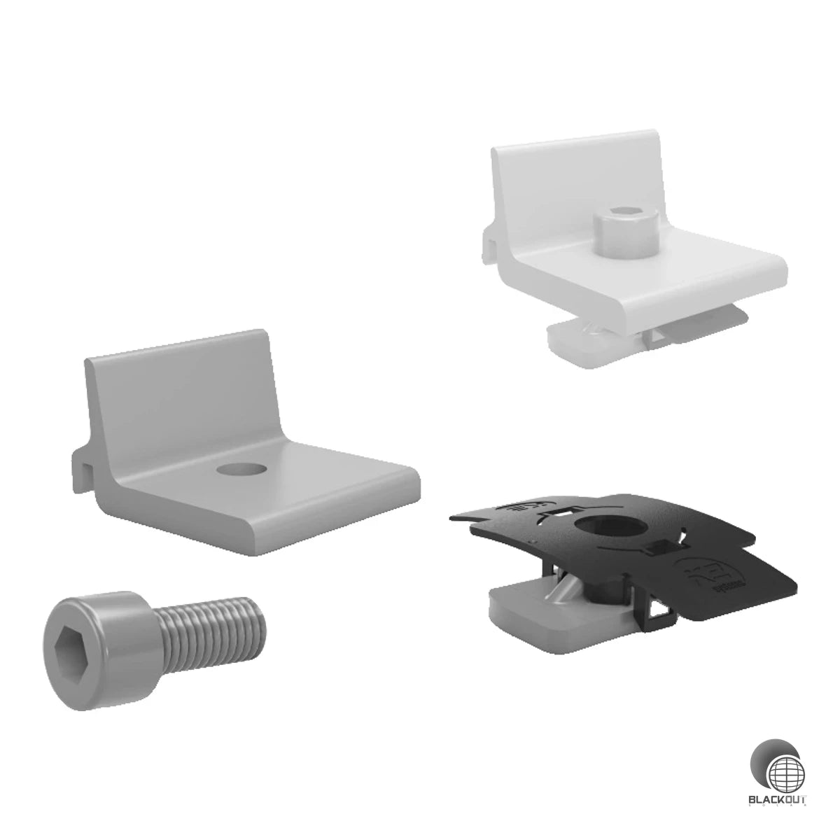 Kreuzverbinder aus Aluminium für K2 SingleRail 36/50 und CrossRail 36/48 Montagesysteme. Wird als 2er Set mit Innensechskantschraube M8x20 und MK2 Befestigungsmaterial geliefert.