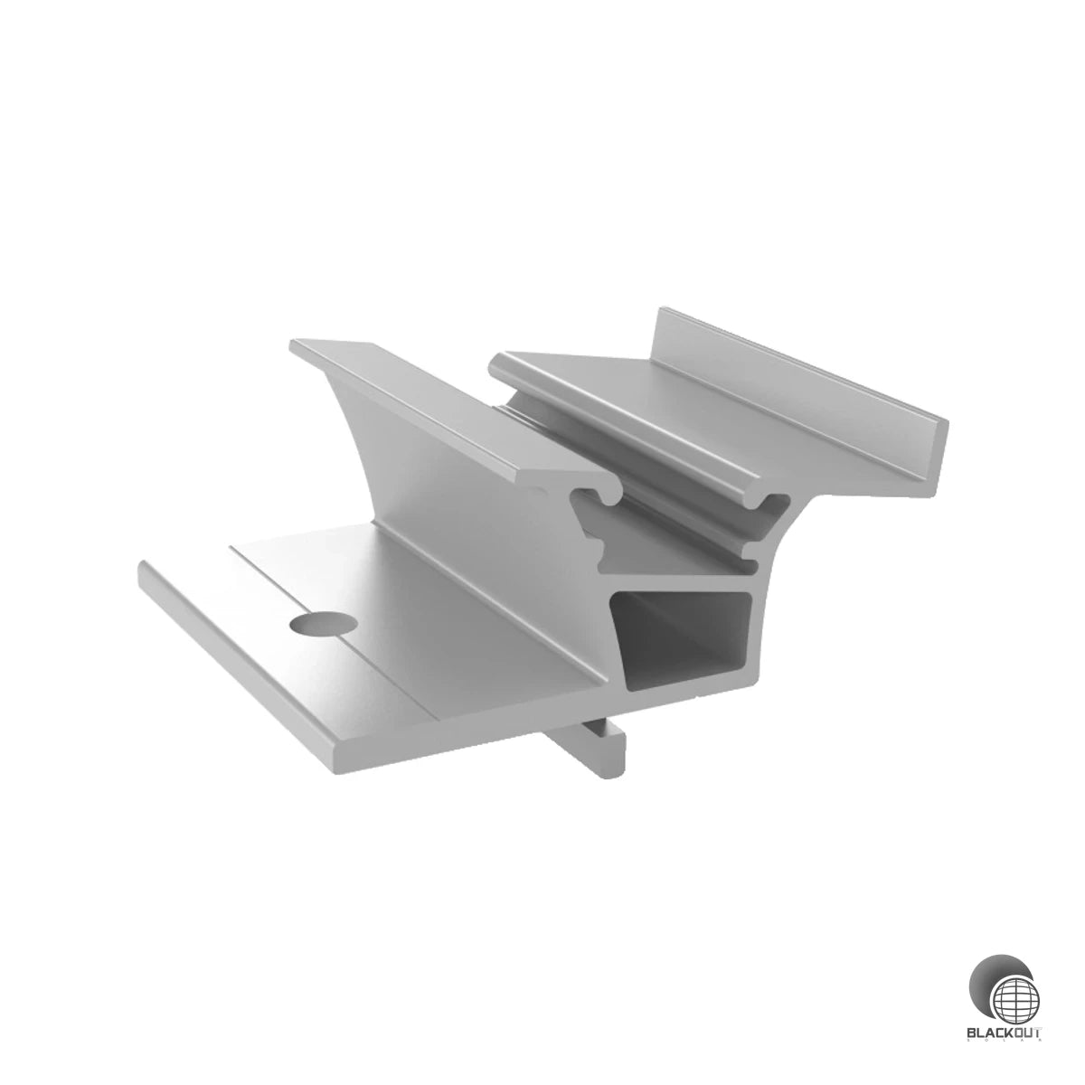 Das vordere Modultragelement für das K2 Systems Dome 6.10 Montagesystem hält Solarmodule sicher und präzise in Position. Gefertigt aus robustem Aluminium für langlebigen Einsatz auf dem Dach.