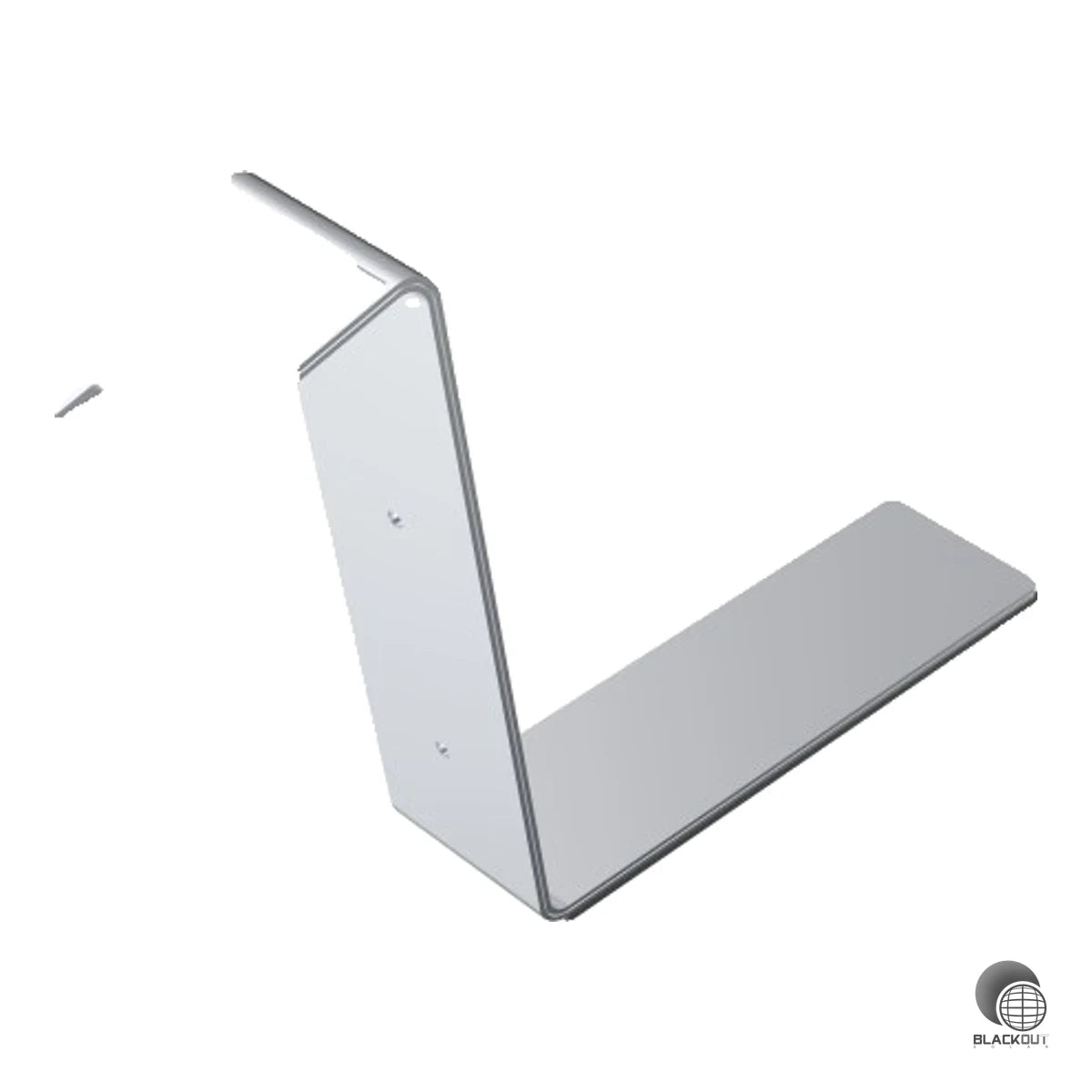 Endfuß für die Aufständerung von PV-Modulen auf Flachdächern mit 15° Neigung — inklusive vormontierter Bautenschutzmatte aus Polyester-Nadelfilz für dachschonende Installation.