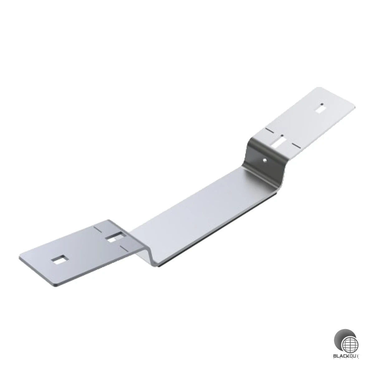 Aluminium-Verbinder für das Aerocompact S10+ Flachdach-Montagesystem mit vormontierter Bautenschutzmatte. Ermöglicht die zweiseitige Aufständerung von PV-Modulen bei 10° Neigung.