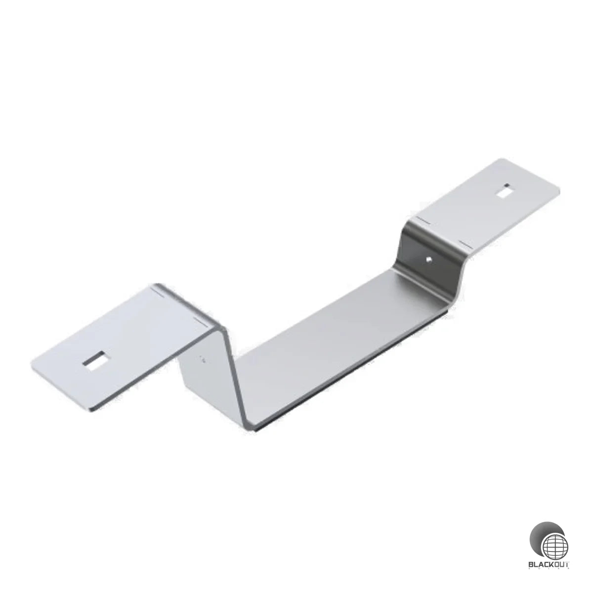 Aluminium-Verbinder für das Aerocompact S10/18 Flachdach-Montagesystem mit vormontierter Bautenschutzmatte und langzeitbeständiger Verklebung für 10° Aufständerung.