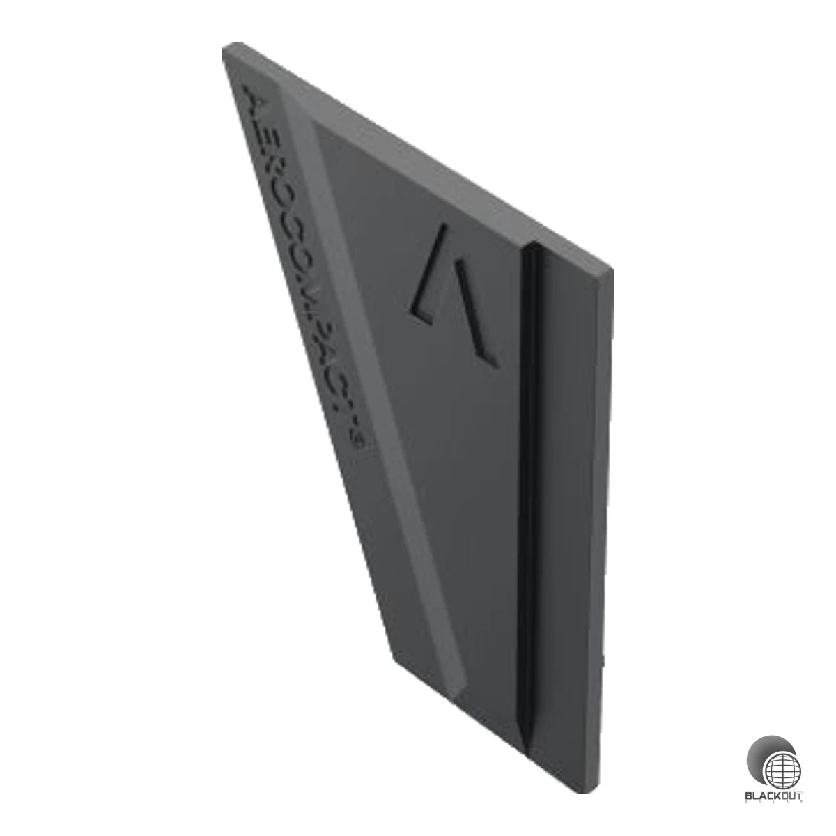 Passende Endkappe für die linke Seite des Aerocompact Trägerprofils X60 — aus UV-stabilisiertem Kunststoff PA 66 in Schwarz für dauerhaften Einsatz im Freien.