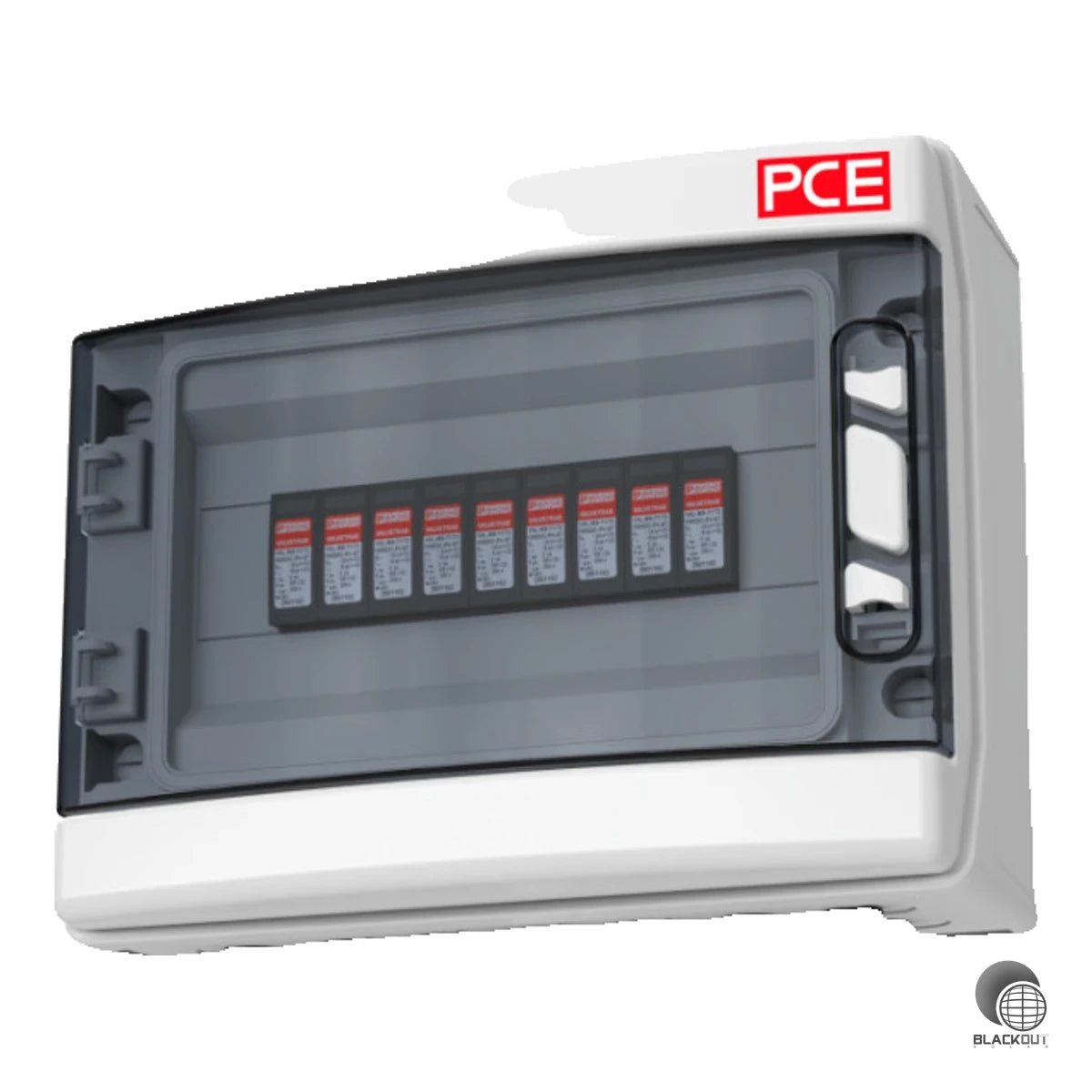 Fertig verdrahteter Generatoranschlusskasten mit Überspannungsschutz Typ 1+2 für PV-Anlagen mit 3 MPP-Trackern und bis zu 1000 V DC. Robustes Kunststoffgehäuse mit MC4-Steckverbindern und Schutzart IP54.