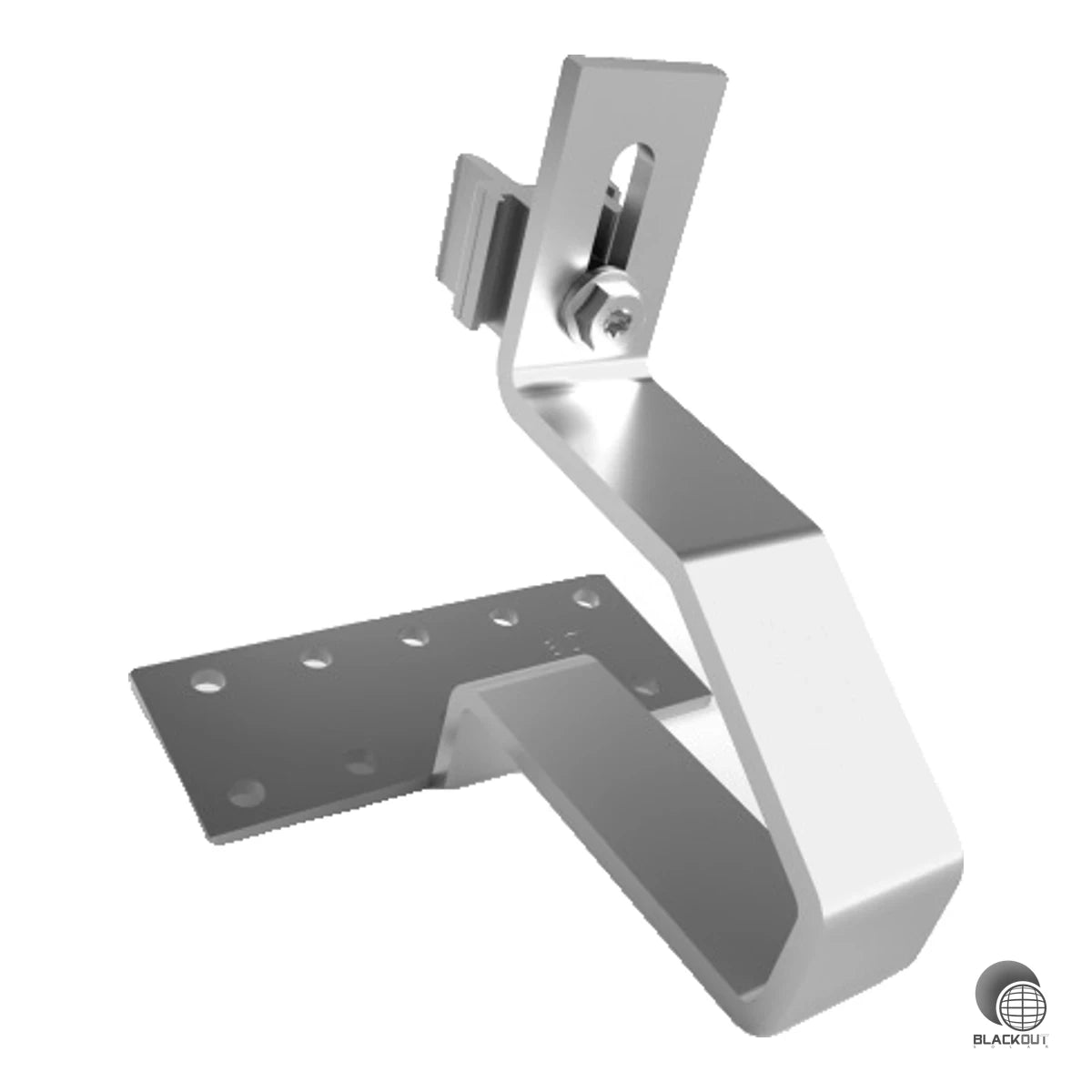 Vormontierter Dachhaken aus rostfreiem Stahl mit drehbarem Multiadapter für Schletter ProLine und das klassische Baukastensystem. Optimiert für niedrige Lattung mit 35 mm Schenkelhöhe.