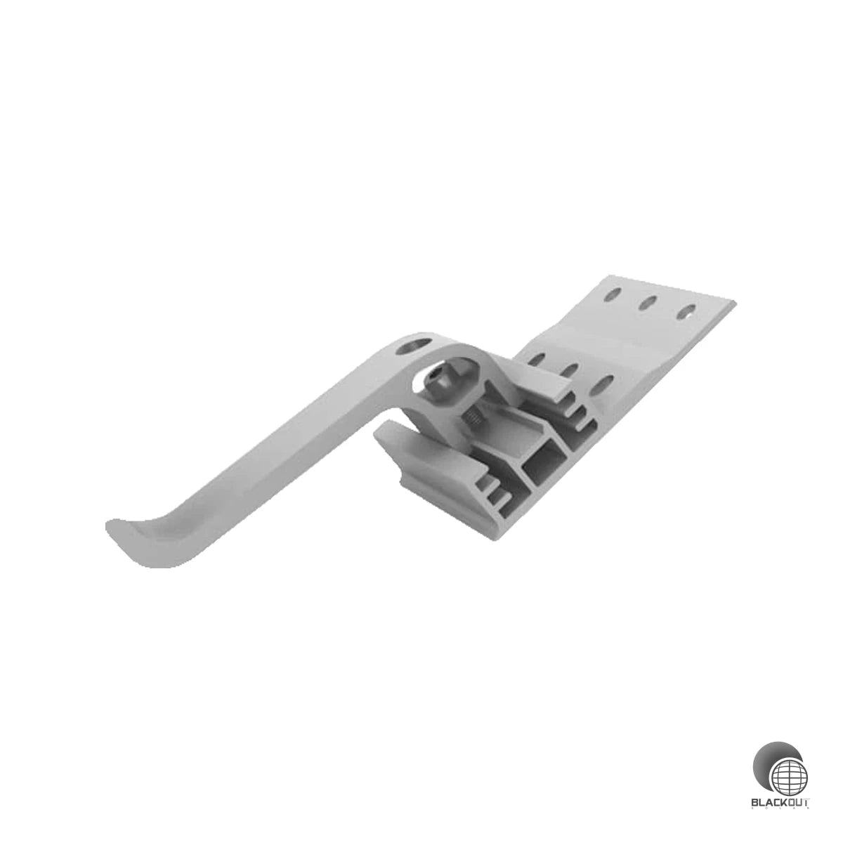 Hochwertiger Aluminium-Dachhaken für die Schrägdachmontage auf Dachpfannen – mit drei wählbaren Einbauhöhen für eine passende Anpassung an unterschiedliche Ziegelprofile.