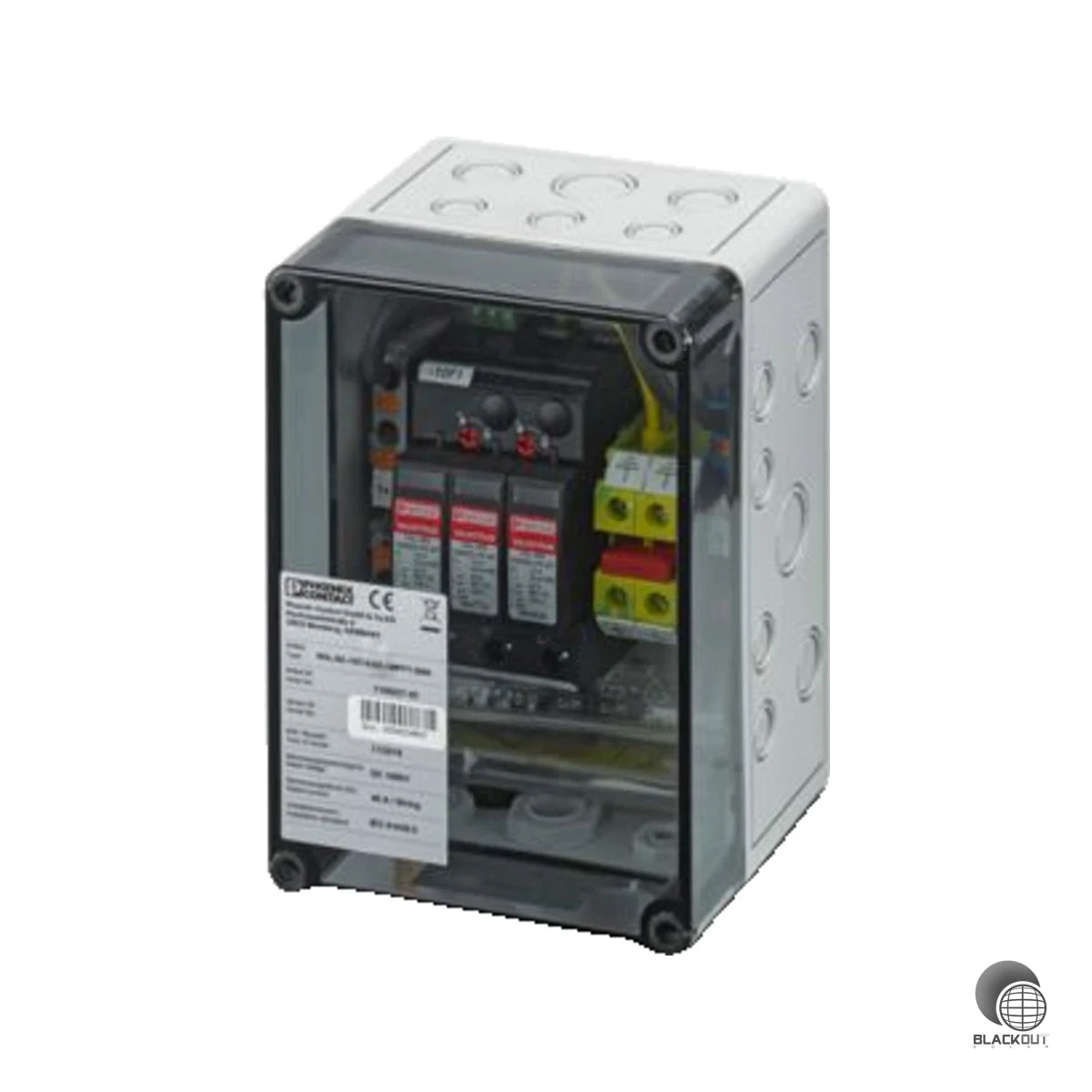 Generatoranschlusskasten für Photovoltaikanlagen bis 1.000 V DC mit integriertem Überspannungsschutz Typ 1/2 — schützt zuverlässig bei einem String und einem MPP-Tracker.