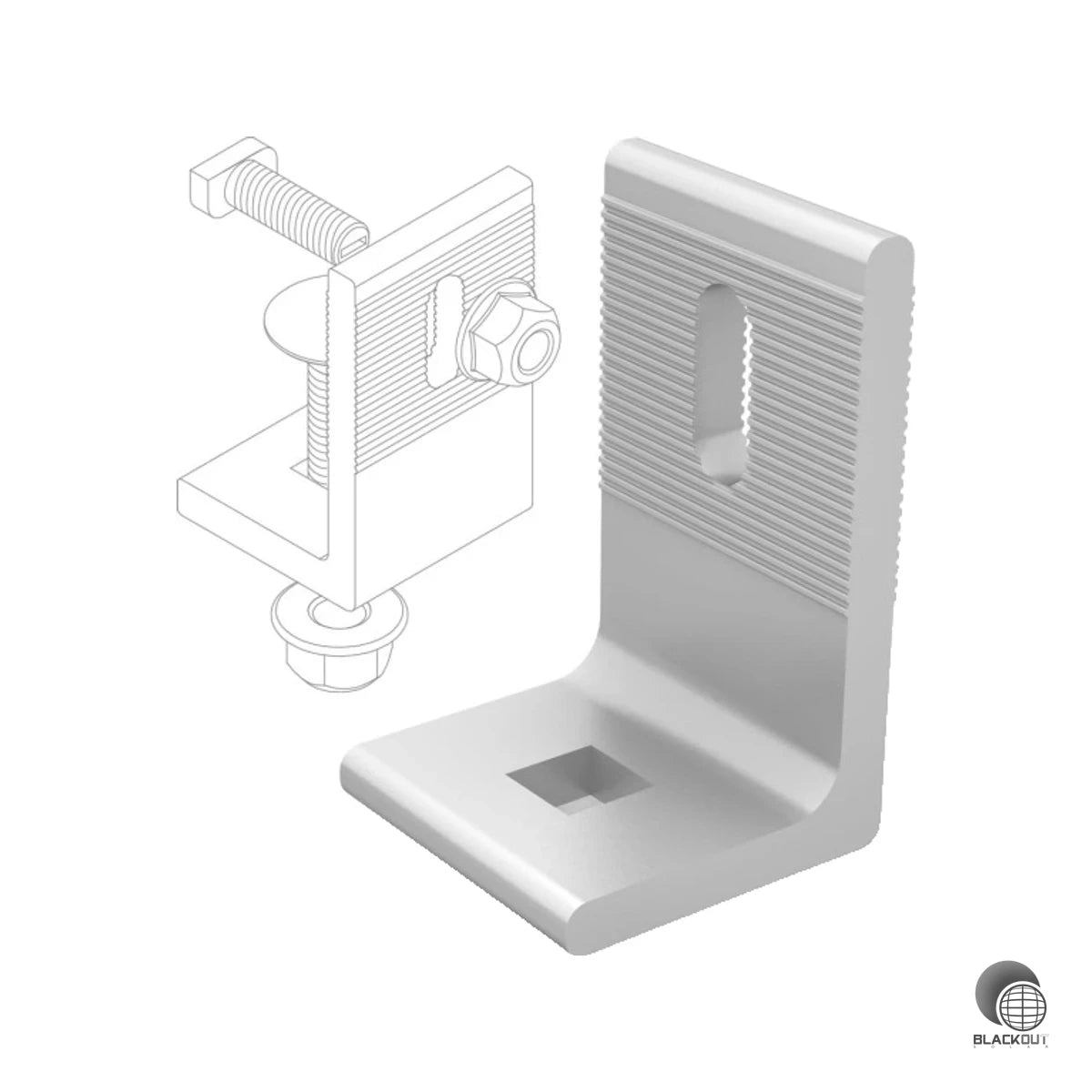 K2 Systems L-Adapter SingleRail Set für SolidHook DH