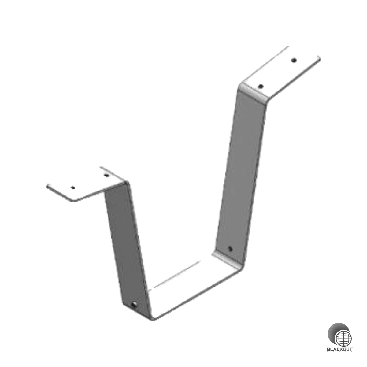 Stabiler Verbinder für die zweiseitige Flachdach-Aufständerung von Solarmodulen mit 10° Neigungswinkel — feuerverzinkter Stahl für dauerhafte Witterungsbeständigkeit.