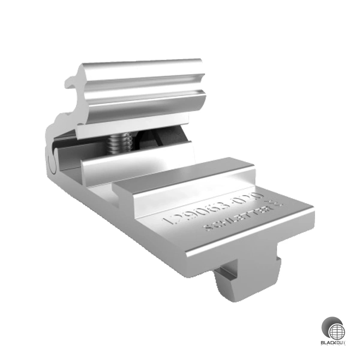 Vormontierter Aluminium-Kreuzverbinder für das Schletter Rapid ProLine Kanalsystem — für saubere 90°-Verbindungen im Montagesystem.