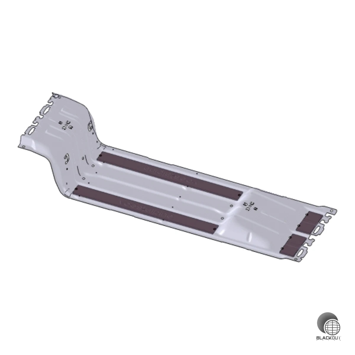 Einteilige Flachdach-Unterkonstruktion für PV-Module mit vormontierter Bautenschutzmatte — schnelle, werkzeuglose Montage dank One-Click-System.