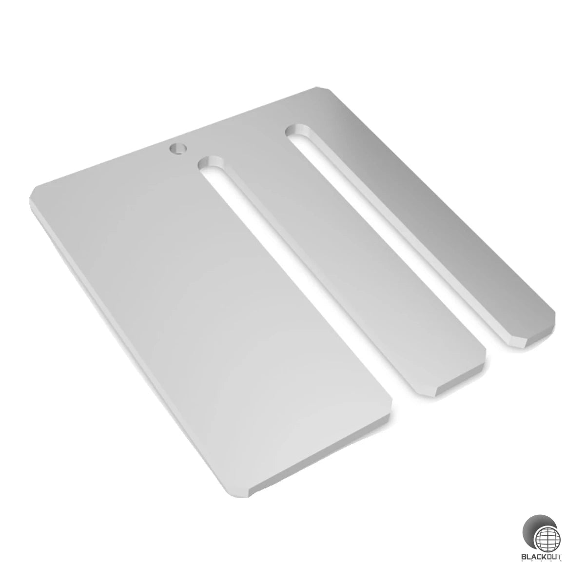 Aluminium-Ausgleichsplatte (4 mm) zur Unterlage von Dachhaken-Grundplatten für den präzisen Höhenausgleich von Dachlattungen. Kompatibel mit den K2-Dachhaken-Serien SingleHook 1.1, 3S, 4S und Vario.