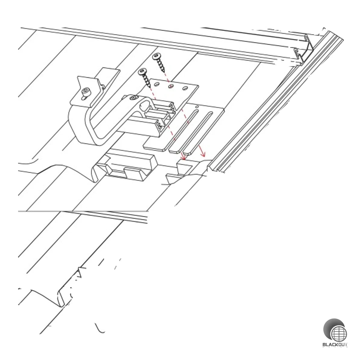 K2 Systems Dachhaken Ausgleichsplatte 4mm Aluminium