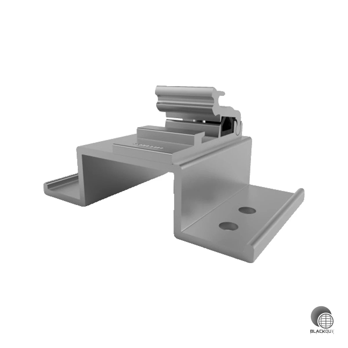 Speziell entwickelter Aluminium-Dachhaken für die sichere Montage von PV-Modulen auf Bitumendächern mit Holzschalung — für Schräg- und Flachdach geeignet.
