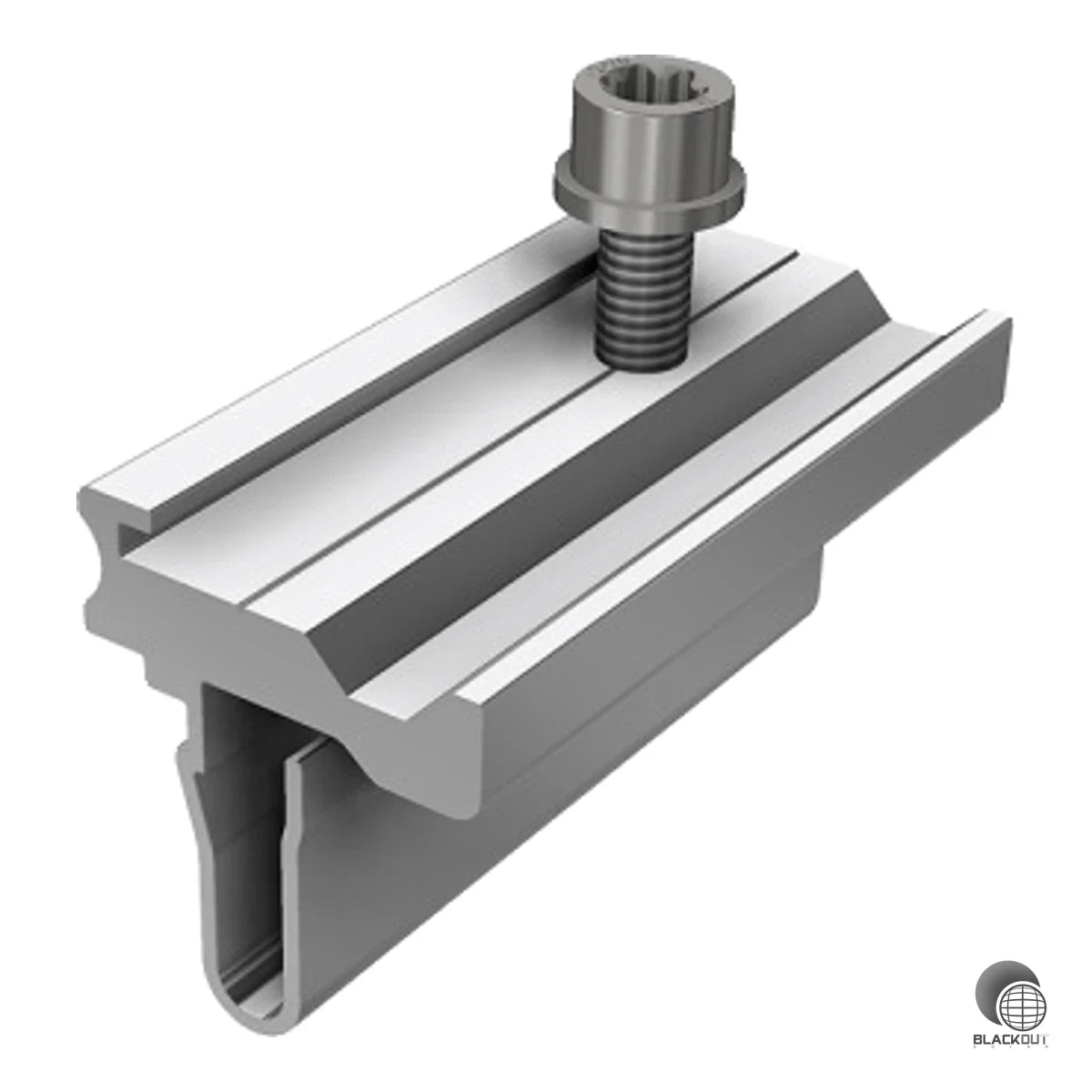 Universelle Klemme zur schnellen Befestigung von Mikrowechselrichtern und Moduloptimierern auf allen SL Rack RAILs. Kompatibel mit SolarEdge, Huawei, Enphase, Tigo, BRC und Sungrow.