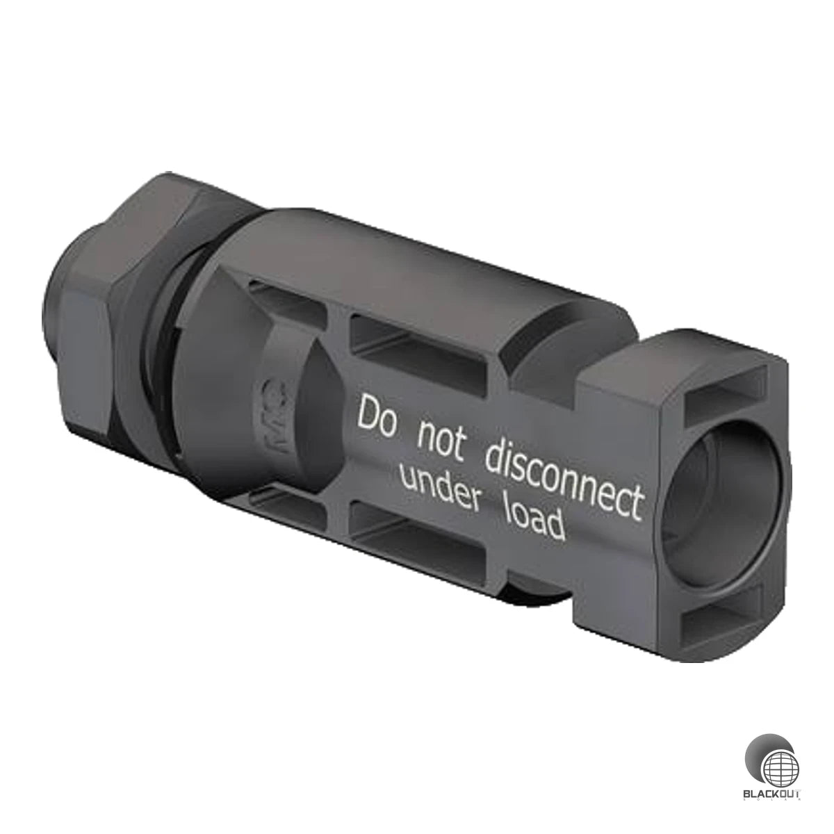 MC4-Aufbaudosenstecker für die Schnittstelle zwischen Wechselrichter oder Verteilergehäuse und PV-String. Geeignet für Kabelquerschnitte von 4 mm² und 6 mm², mit Schutzart IP65/IP68 und Nennspannung DC 1250 V.