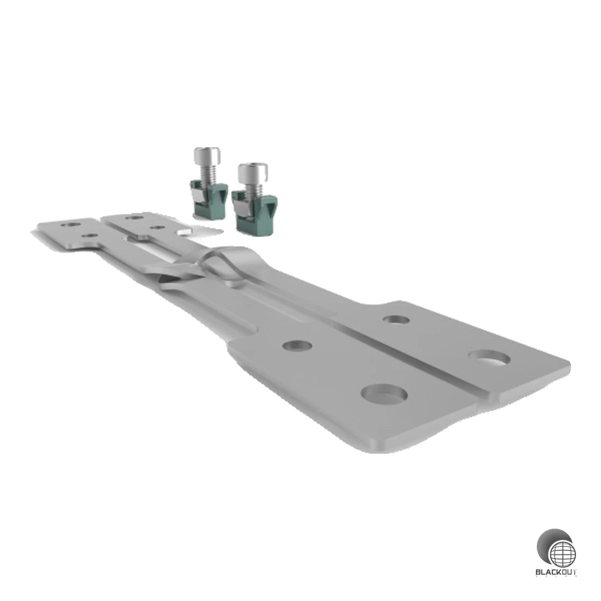Zugverbinder aus rostfreiem Stahl für das Schletter FlatGrid Montagesystem – inklusive Befestigungsmaterial für sichere, korrosionsbeständige Verbindungen in Flachdach-PV-Anlagen.