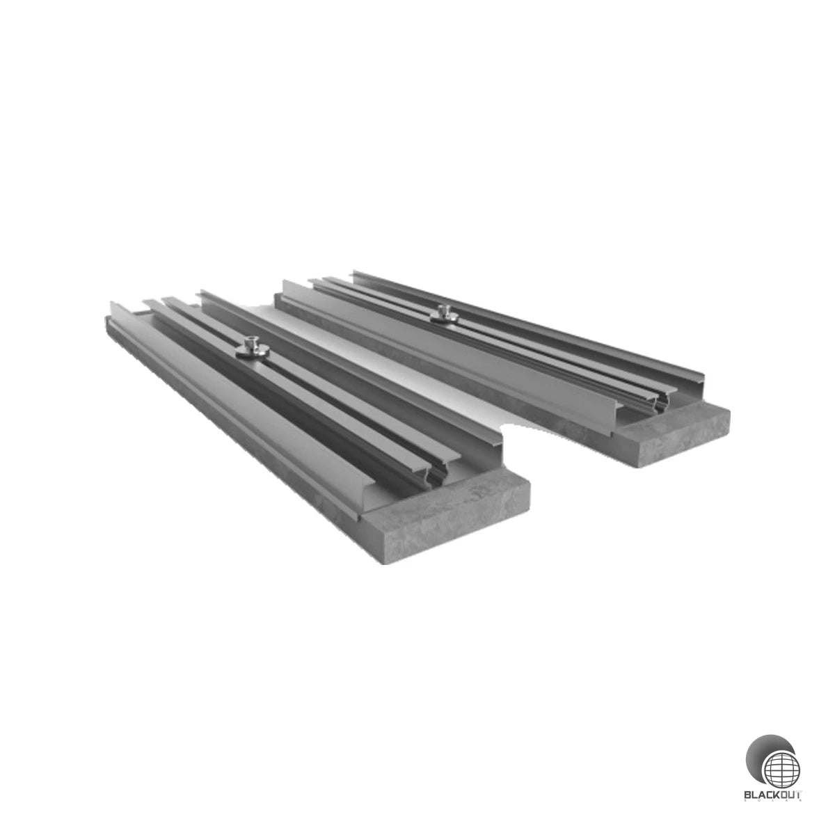Ballastträger-Set aus Aluminium für lastverteilte Beschwerung von Flachdach-Montagesystemen – schützt die Dachhaut und sorgt für sicheren Halt ohne Dachdurchdringung.