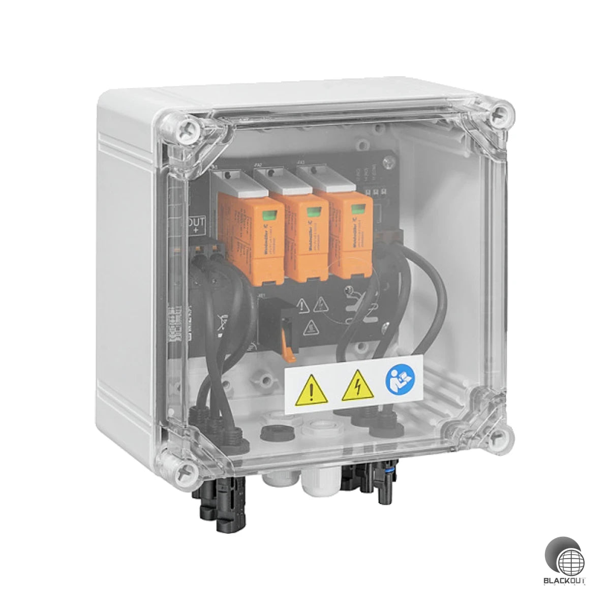 Der Weidmüller PV Next Generatoranschlusskasten schützt die DC-Seite von Photovoltaikanlagen mit kombiniertem Überspannungsschutz Typ 1+2 und ist für Wechselrichter mit einem MPP-Tracker ausgelegt.