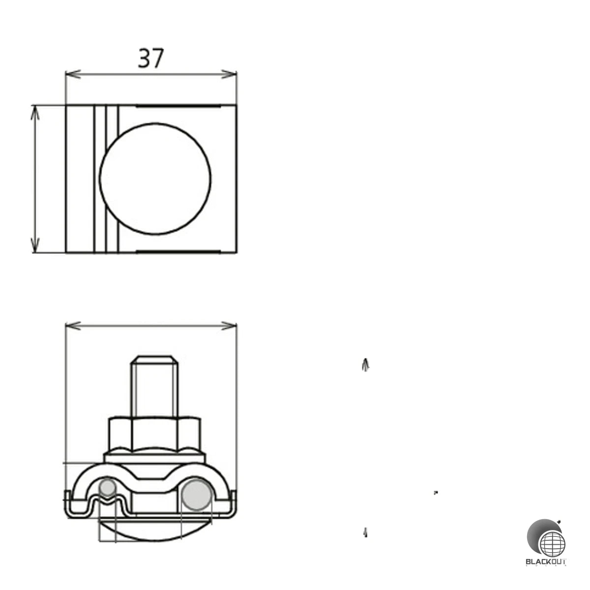 DEHN UNI-Erdungsklemme V2A M10 Doppelüberleger 8-10mm