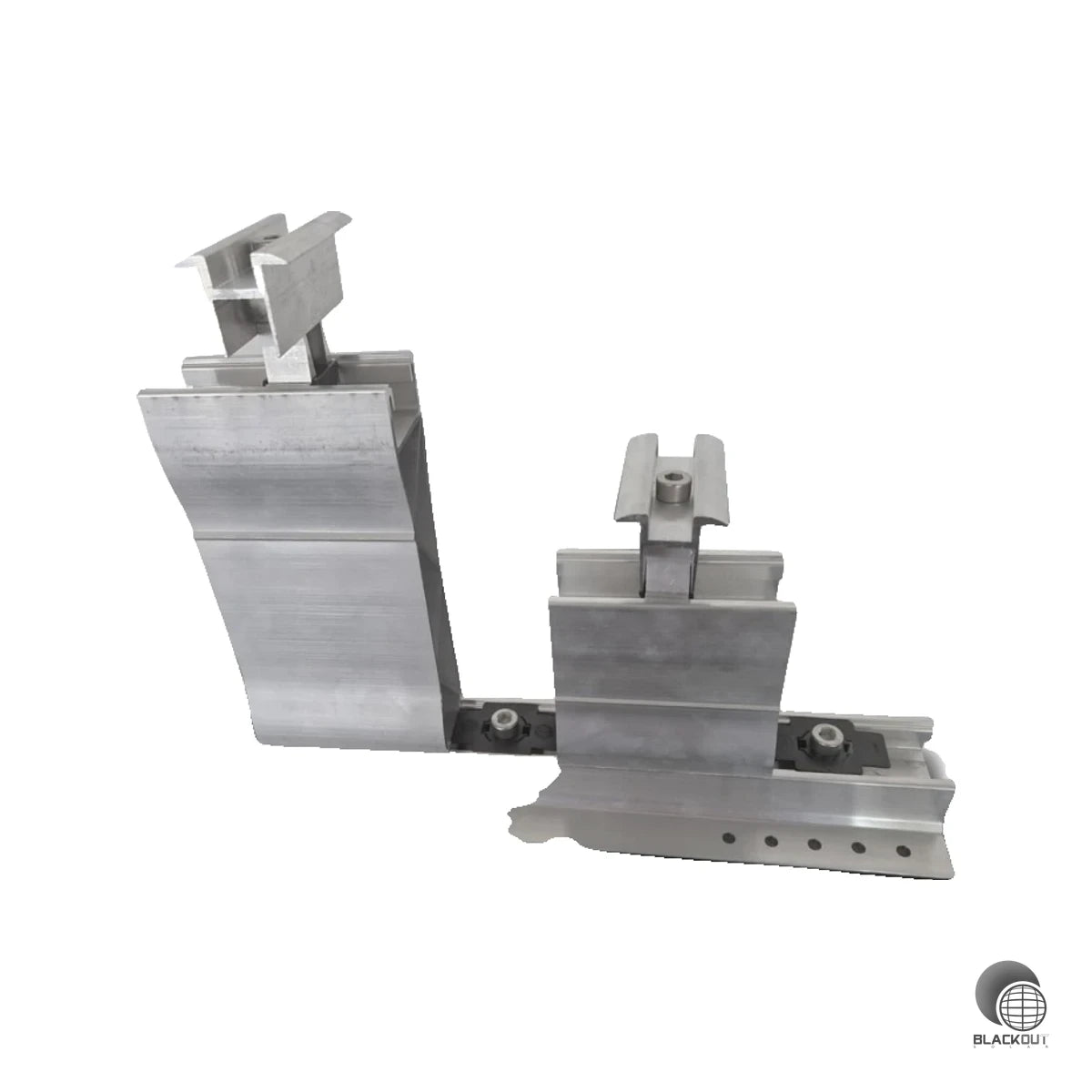 Anschauliches Ausstellungsstück des K2 MiniRail Systems — ideal zur Demonstration und Planung von Photovoltaik-Montagen vor Ort oder im Fachhandel.