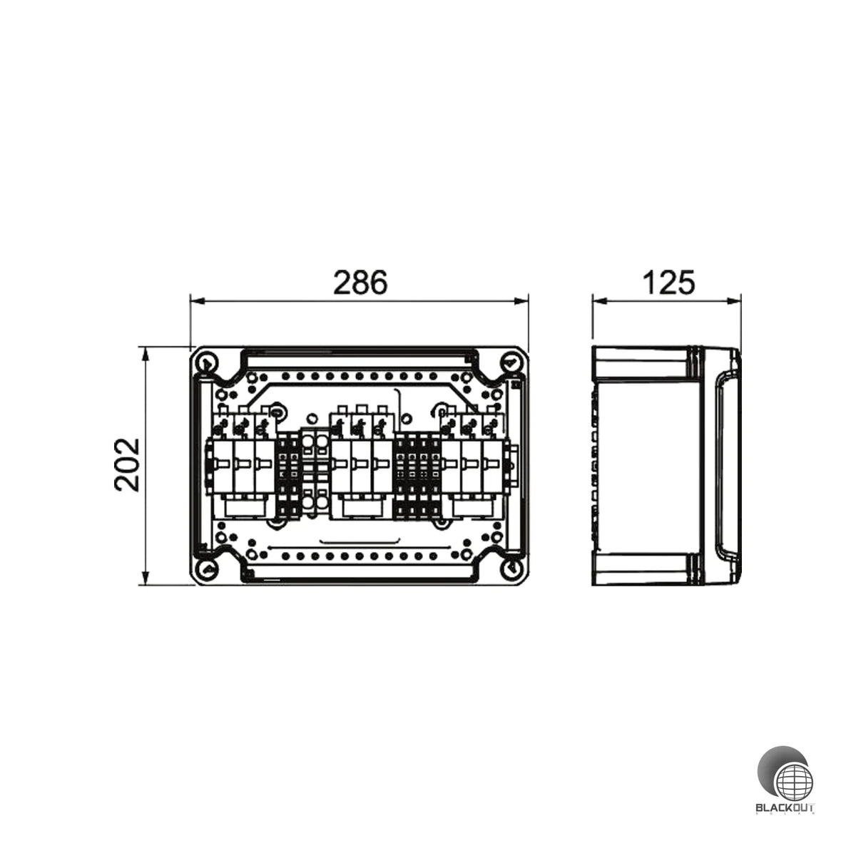 Obo Bettermann Generatoranschlusskasten 3×1 String / 3 MPP 900V DC