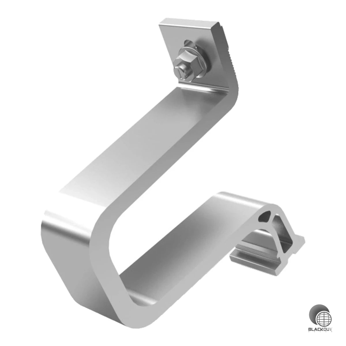 Ausleger für den K2 SingleHook 1.1 Dachhaken zur Befestigung von PV-Modulen auf geneigten Ziegeldächern – inkl. Montageplatte, T-Bolzen und selbstsichernder Mutter aus Edelstahl A2.