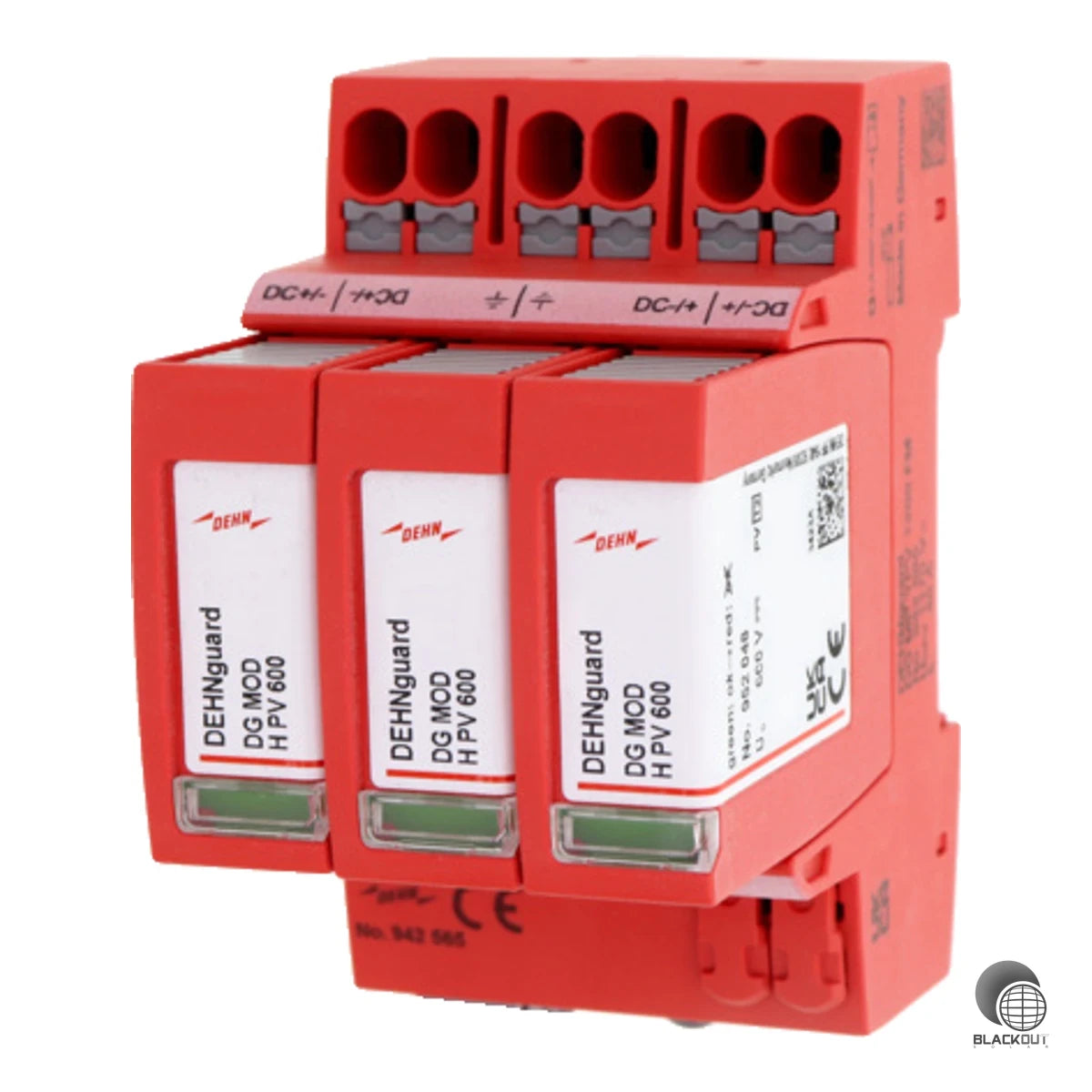 Mehrpoliger Überspannungsableiter Typ 2 nach EN 61643-31 für PV-Anlagen bis 1170 V DC – mit integriertem Fernmeldekontakt und Thermo-Dynamik-Control-Überwachung für maximale Betriebssicherheit.