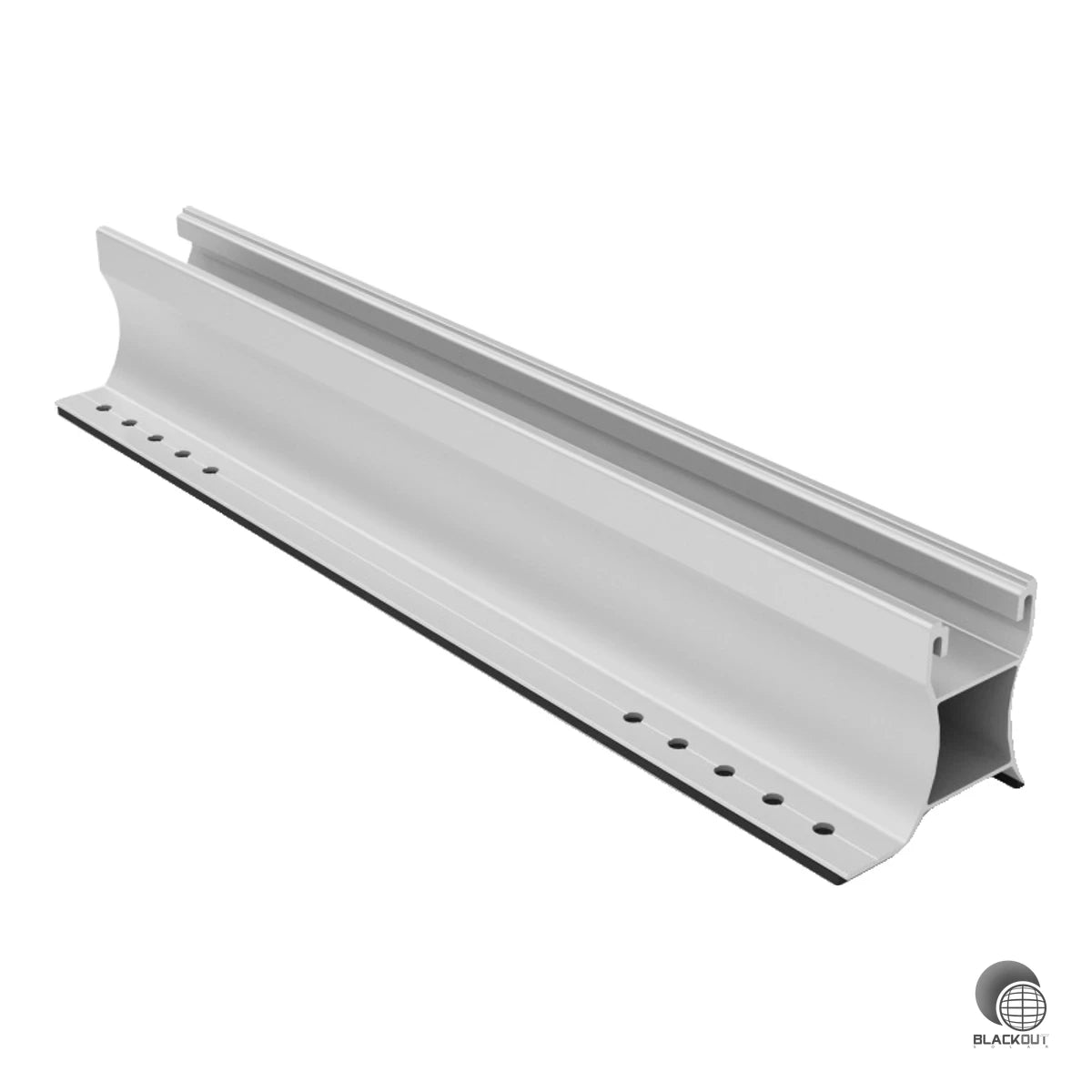 Kurzschiene für die sichere Solarmodul-Montage auf Trapezblechdächern – die 60 mm Bauhöhe schafft optimalen Platz für Leistungsoptimierer und verbesserte Modulhinterlüftung. Komplett-Set inklusive EPDM-Dichtband und gewindeformenden Schrauben.