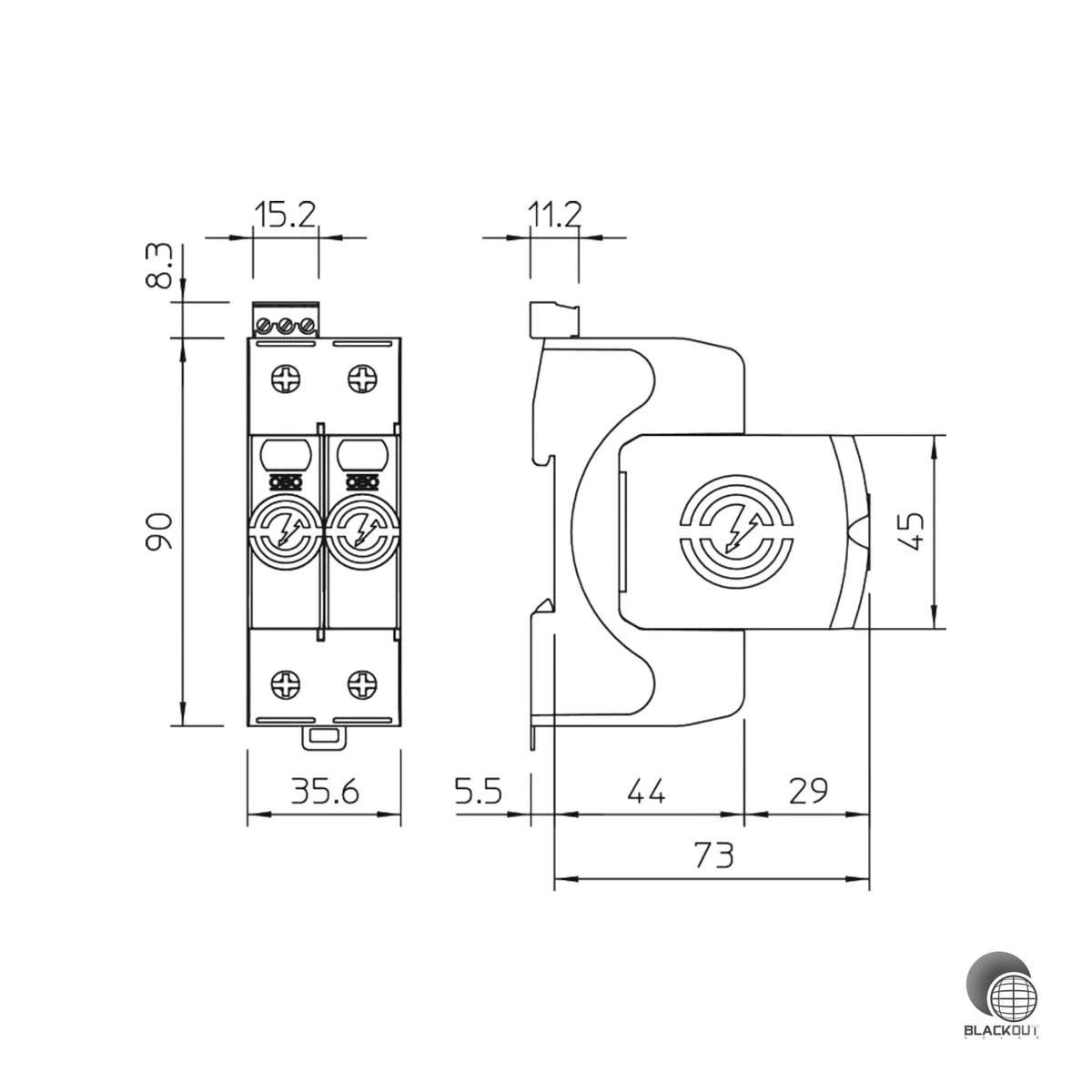OBO Bettermann SurgeController V20 Überspannungsableiter Typ 2 1-polig 280V