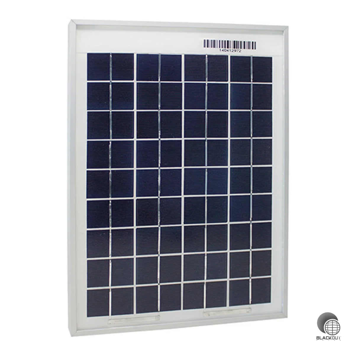 Kompaktes 10-Wp-Solarmodul mit robustem Aluminium-Hohlkammerrahmen und IP65-Anschlussdose für professionelle 12-V-Inselsysteme und mobile Anwendungen.