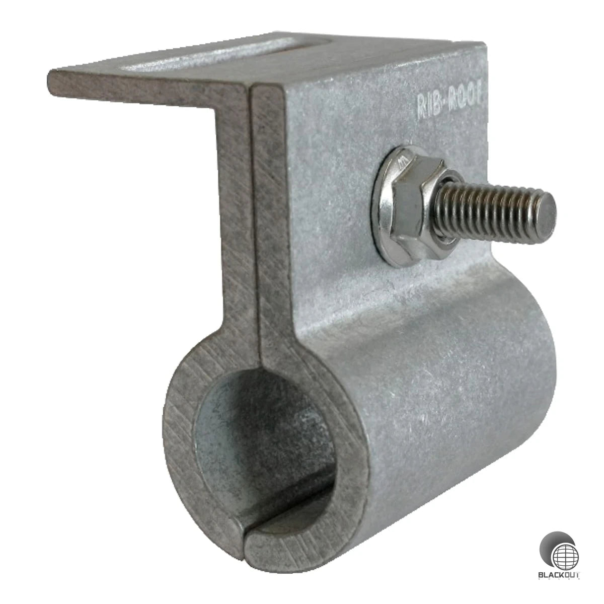 Solarhalter für die durchdringungsfreie Klemmbefestigung der K2 SolidRail auf Zambelli Rib-Roof Evolution Metalldächern mit gerundetem Falzabschluss. Aus korrosionsbeständigem Aluminium EN AW-6063 T66.