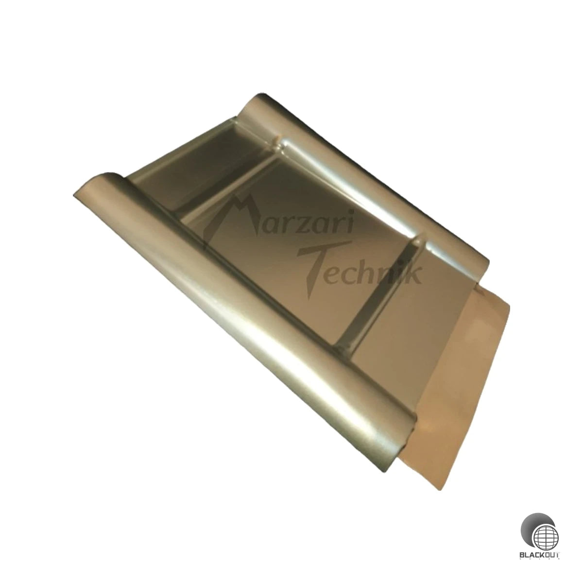 Verzinkte Metalldachplatte für die sichere Dachdurchführung und Befestigung von PV-Montagesystemen auf Verona- und Creaton-Eternit-Ziegeln.