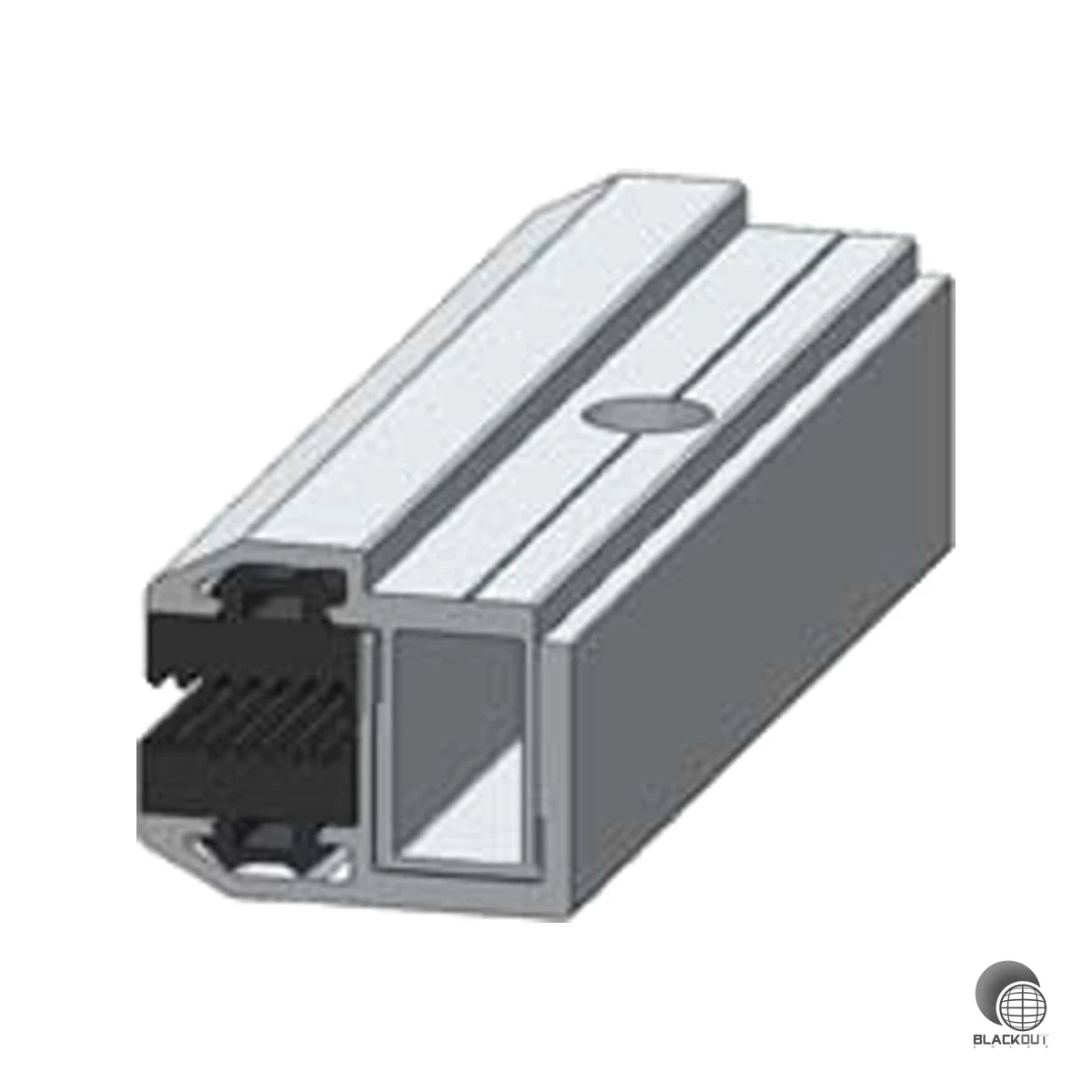 Endklemme speziell für rahmenlose Laminat-Solarmodule mit einer Glasstärke von 5,0–6,2 mm — sicher befestigt ohne Modulrahmen, kompatibel mit ausgewählten Modulherstellern.
