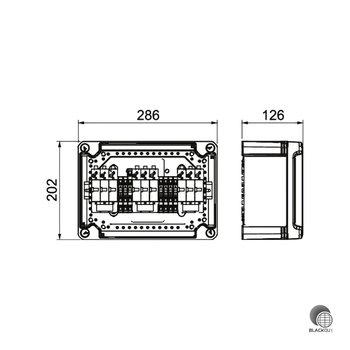 OBO Bettermann Generatoranschlusskasten 3×1 String 1000V DC Typ 2