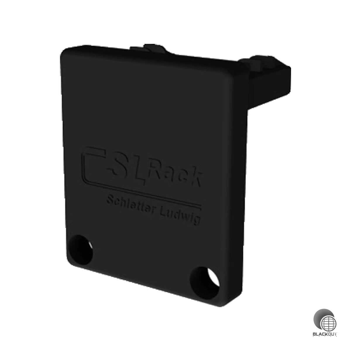 Passende Kunststoff-Endkappe für die SL Rack RAIL 35 Montageschiene in schwarz — für einen sauberen und optisch stimmigen Abschluss der PV-Anlage.
