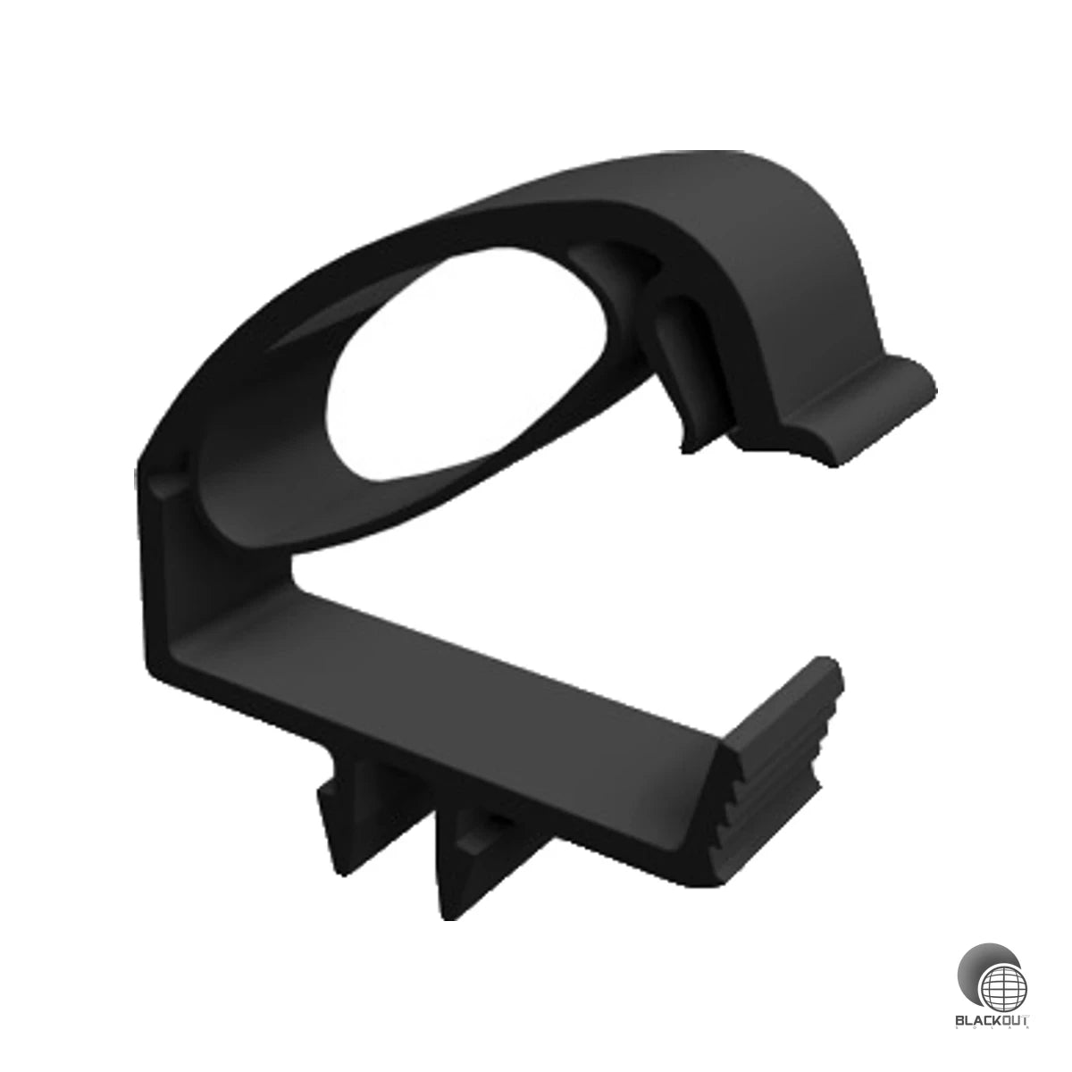 Kompakter Kabelhalter aus UV-beständigem Kunststoff für das SL Rack Fast Flat System — hält Kabel und MC4-Stecker sicher und sauber in Flachdach-PV-Anlagen.