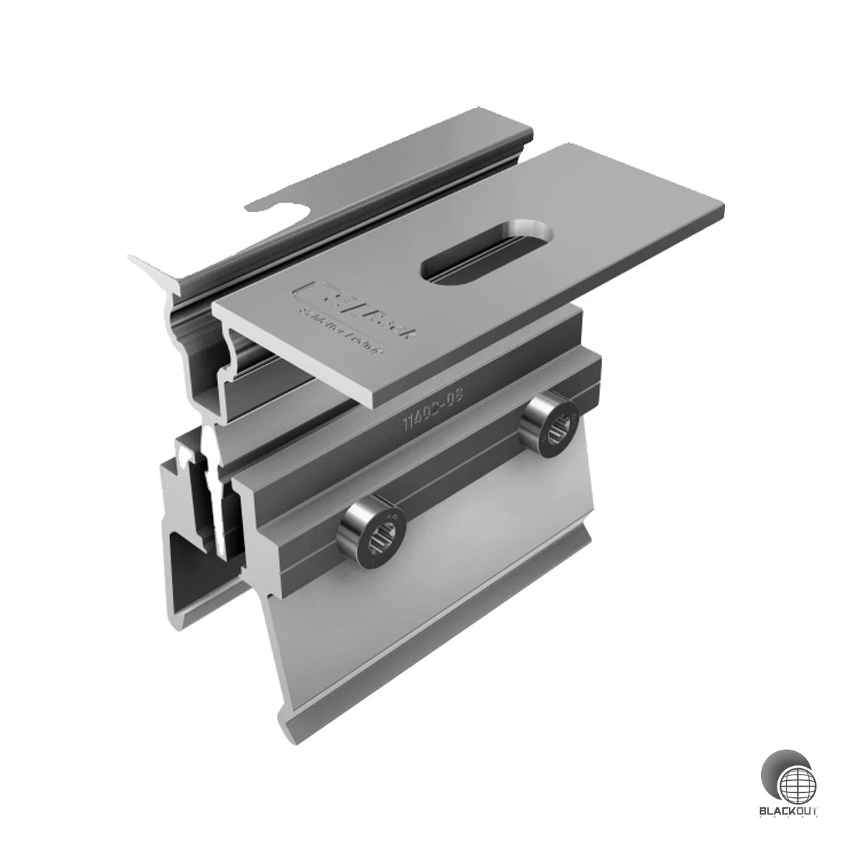 Die Industriefalzklemme 2.0-2 von SL Rack ermöglicht die sichere, schienenlose Montage von Solarmodulen auf Zambelli RIB Roof500-Falzdächern — schnell, werkzeugsparend und dachhautschonend.