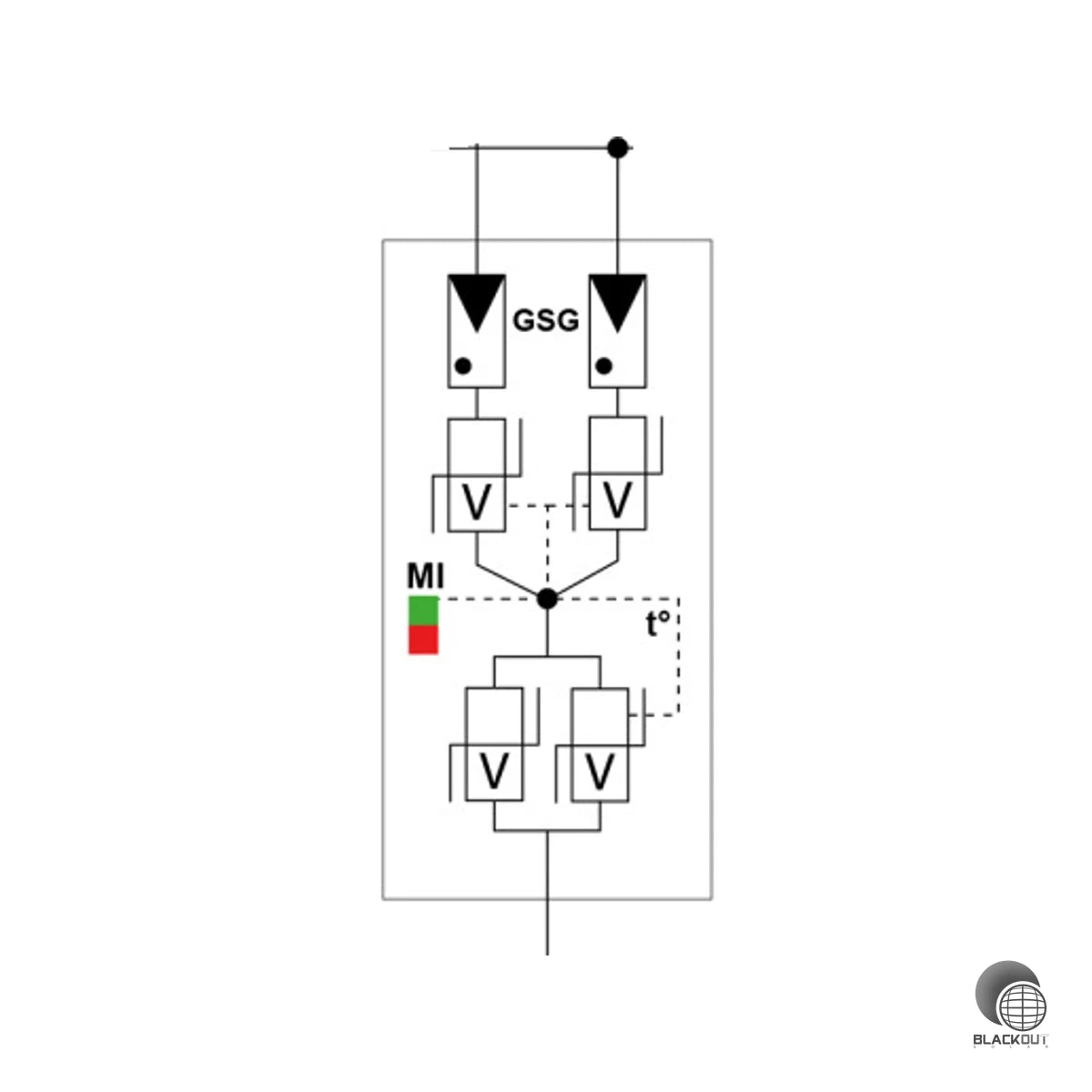 Citel Generatoranschlusskasten XS 3MPP 2Strings Typ2+3 1000V DC