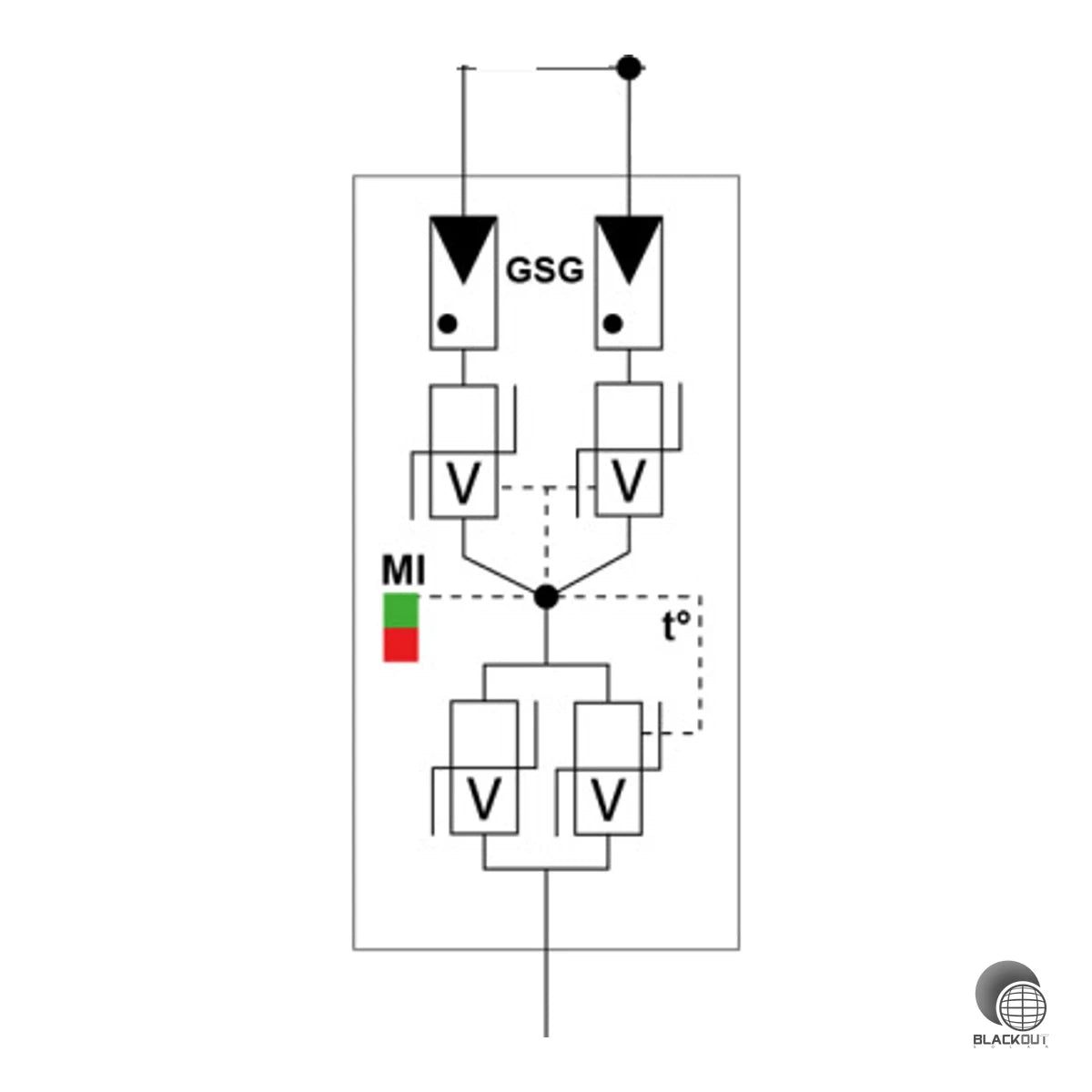 Citel XS Generatoranschlusskasten 4MPP Typ 1+2+3 1000VDC