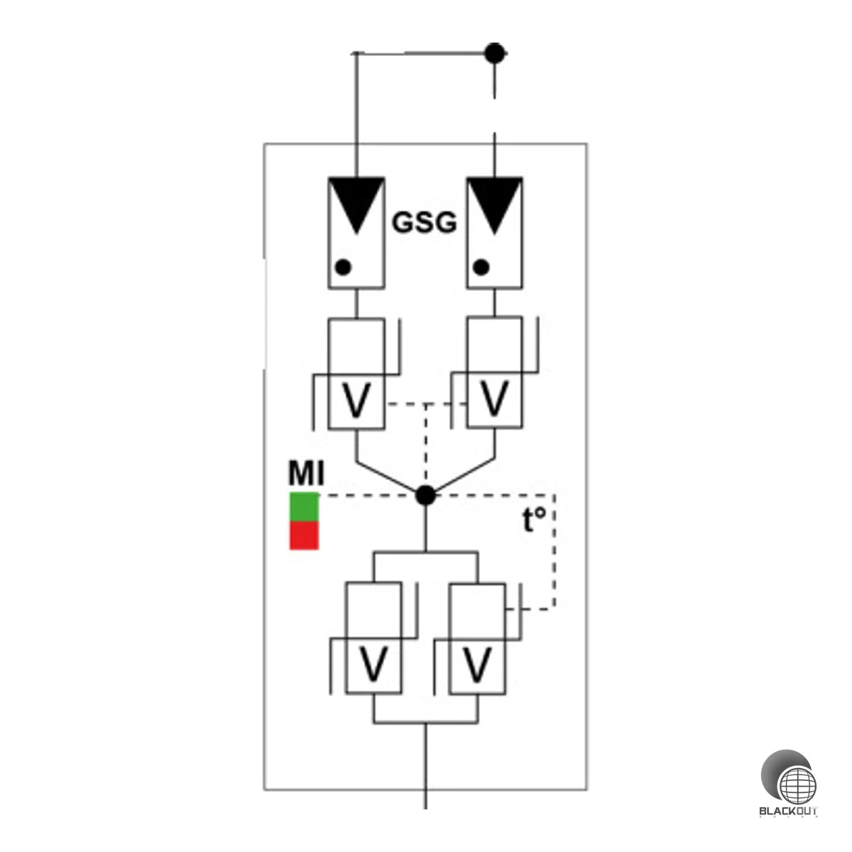 Citel XS-Serie DC-Stringbox 6MPP 2Strings Typ 1+2+3 1000VDC