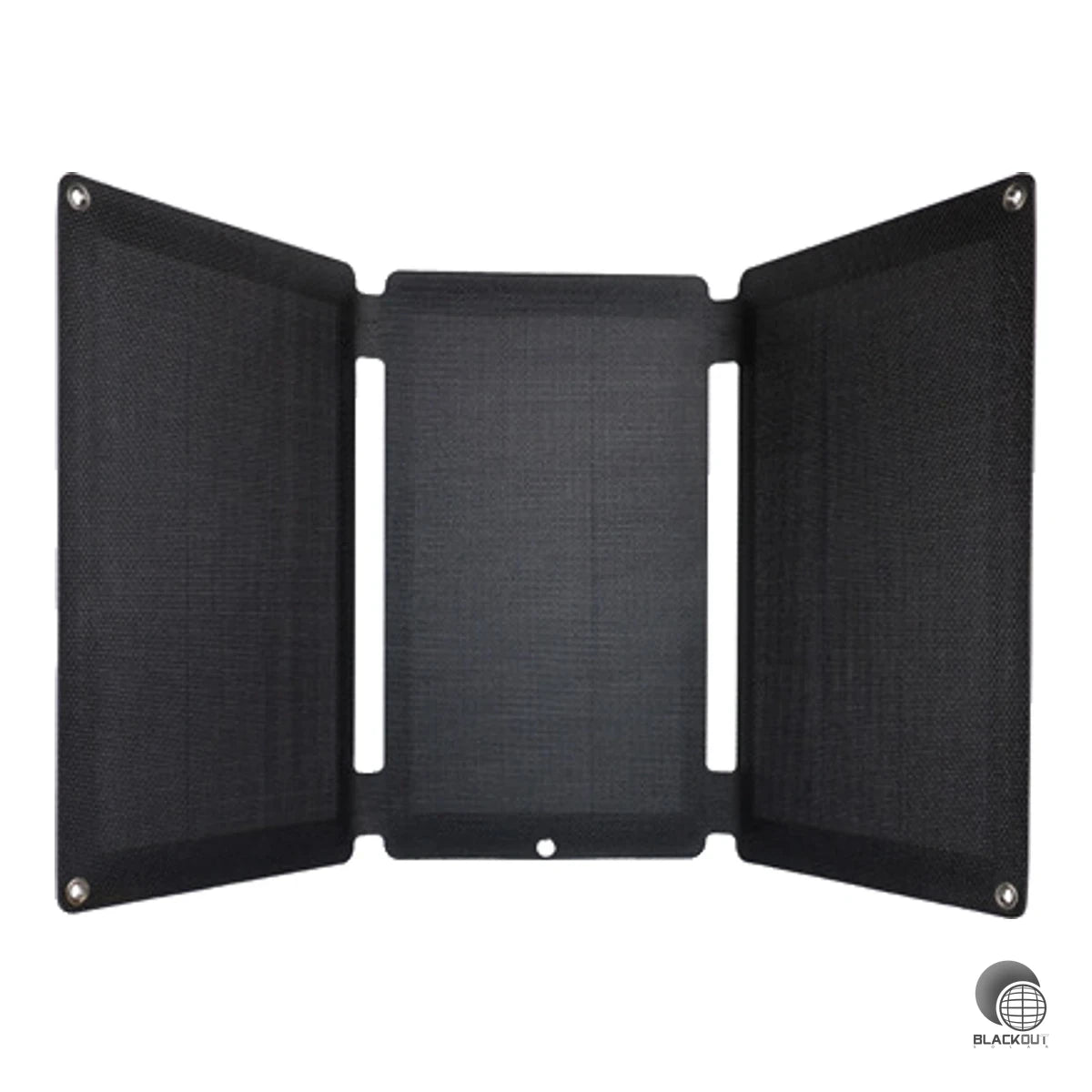 Faltbares 30-Watt-Solarmodul mit USB-A und USB-C für die mobile Stromversorgung unterwegs. Dank integrierter Ösen und Schlaufen lässt es sich einfach an Rucksäcken, Satteltaschen oder Booten befestigen.