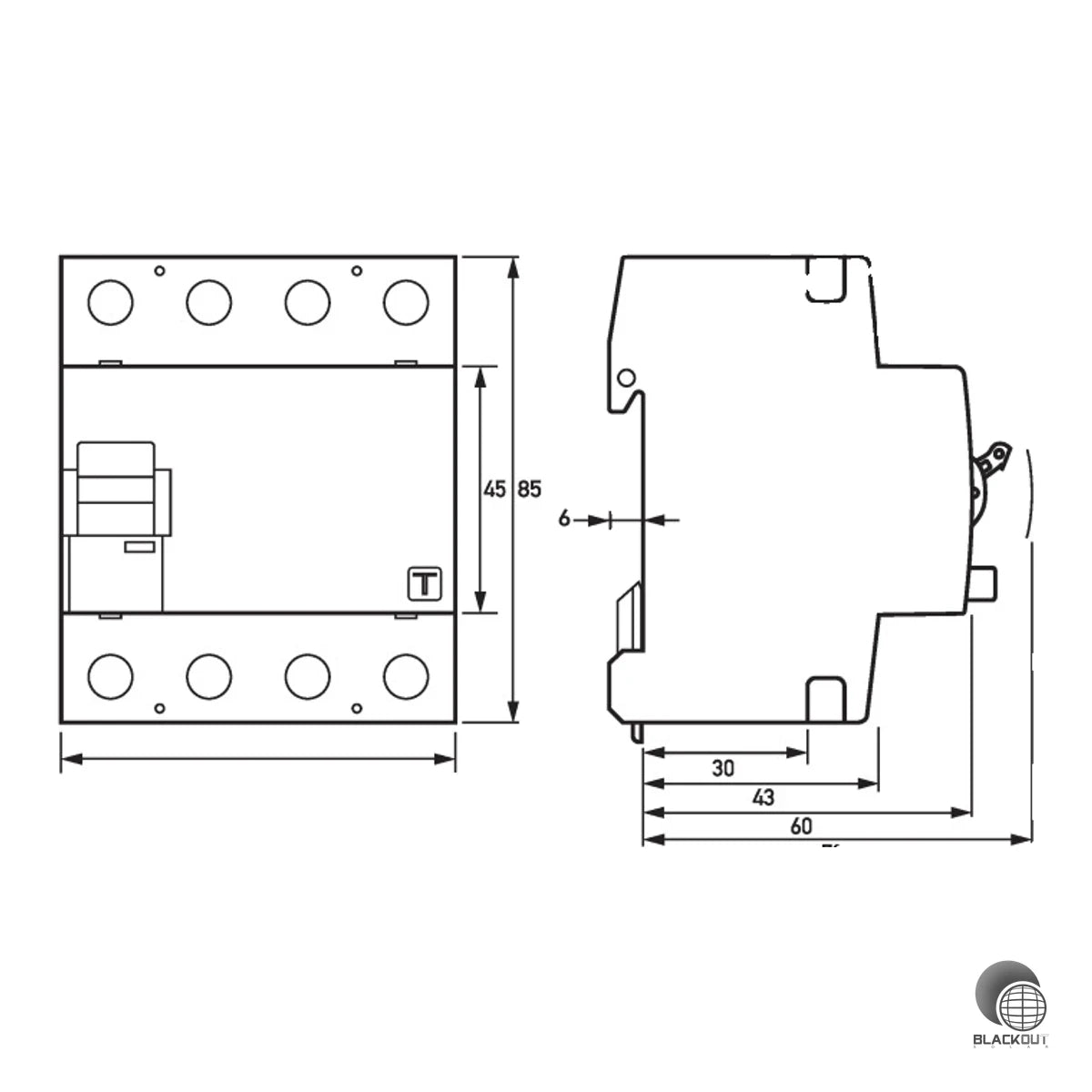 Doepke FI-Schutzschalter Typ B+ 63A 100mA 4-polig PV HD