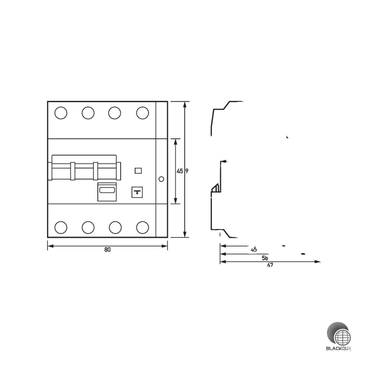 Doepke DRCBO 4 FI/LS-Kombination 25A 0,3A Typ B+ C-Char. 3P+N PV