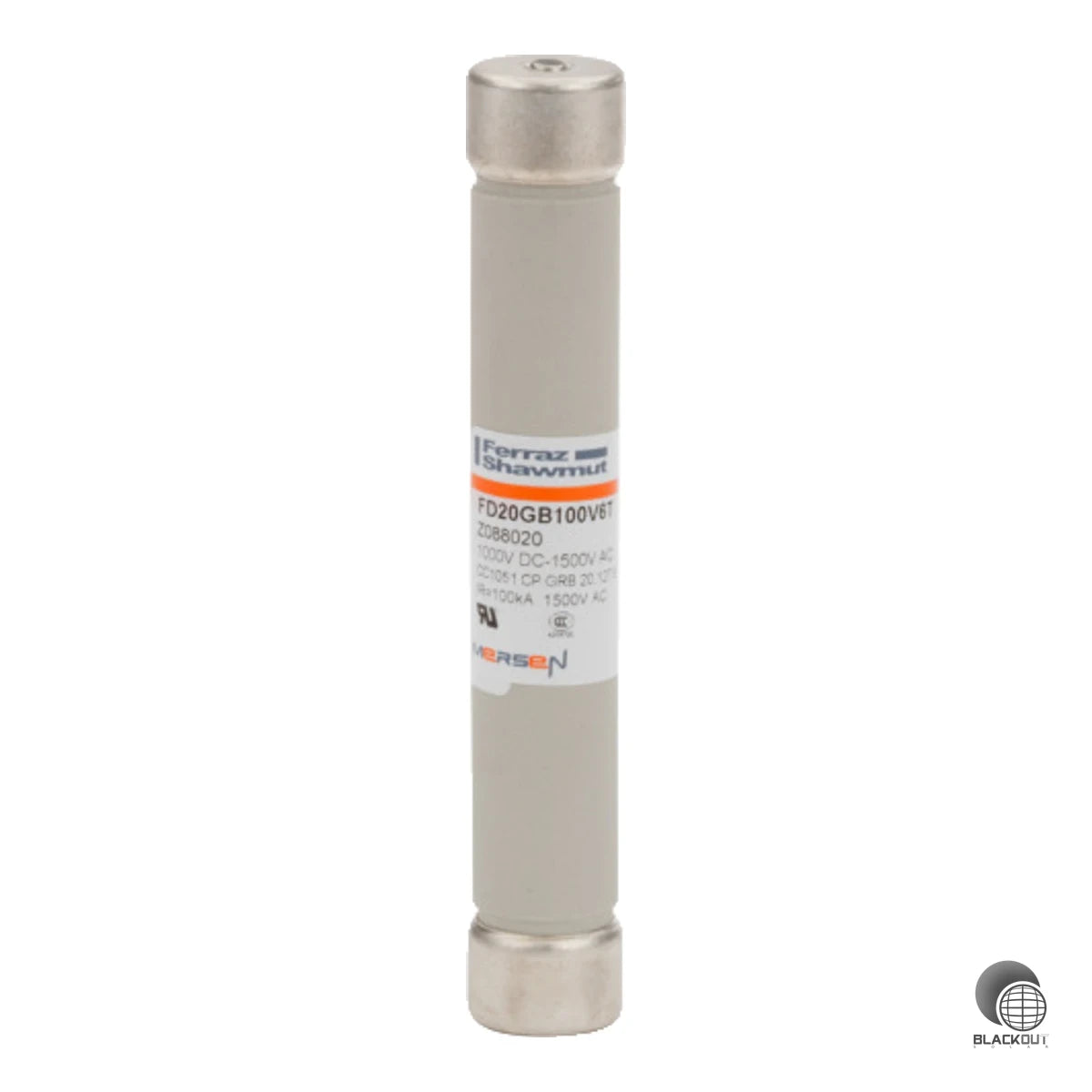 Extrem schnell abschaltende Halbleiterschutzsicherung der Baugröße 20x127 mm mit gR-Ganzbereichscharakteristik für DC-Anwendungen bis 1500 VDC. Schützt Hilfseinrichtungen, Steuerkreise und Messgeräte zuverlässig vor Überlast und Kurzschluss.