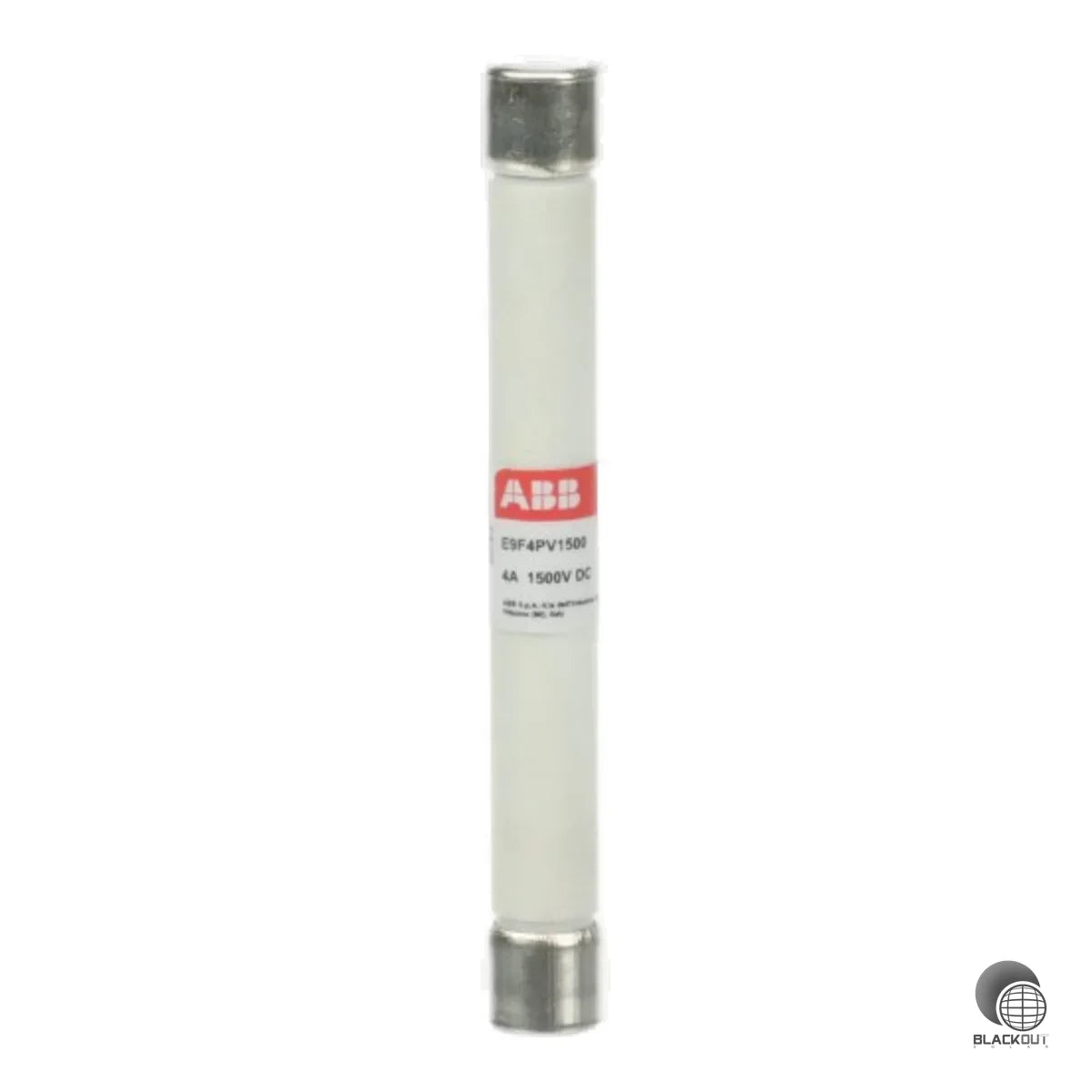 Zylindrische PV-Sicherung von ABB für Gleichstromkreise bis 1500 V DC mit 4 A Bemessungsstrom. Passend für handelsübliche Sicherungshalter der Baugröße 10 x 85 mm.