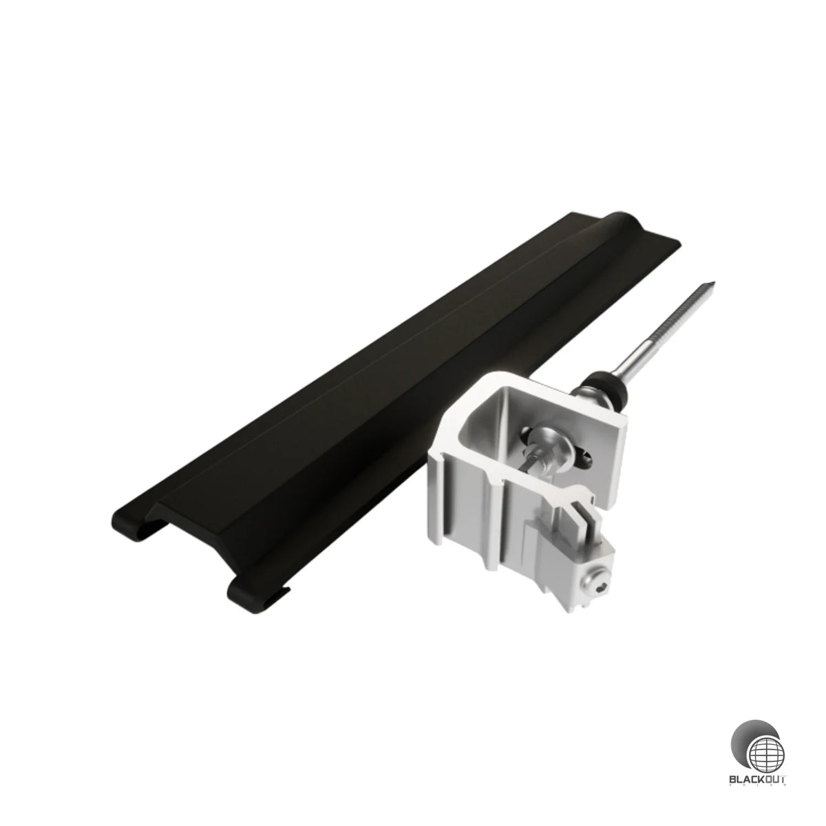 Aluminium-Solarhalter für die Befestigung des Prevario Solarmontagesystems auf Dachplattenwellen am Schrägdach. Verpackungseinheit: 10 Stück, Farbe P.10 schwarz.