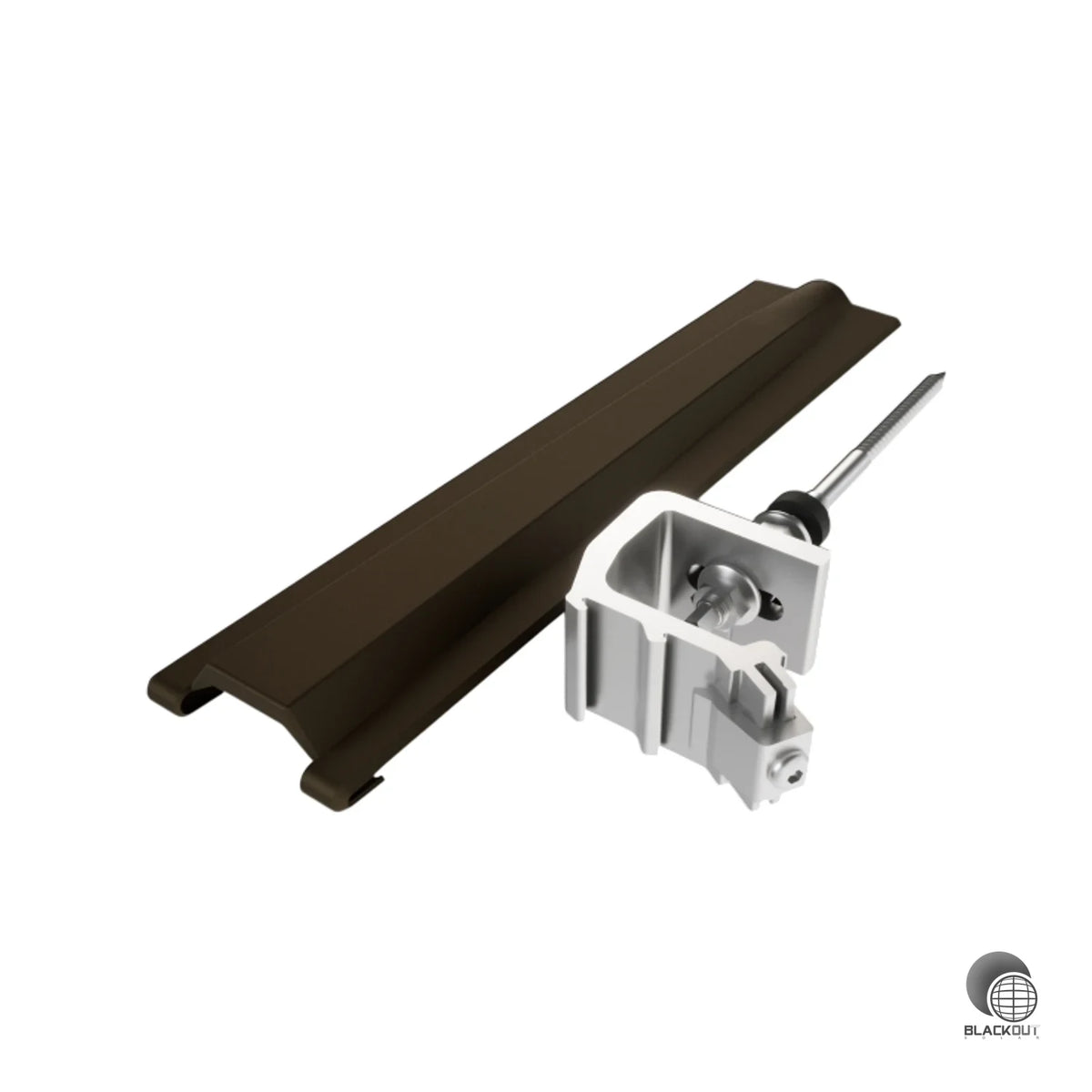 Aluminium-Solarhalter für die Schrägdachmontage auf PREFA Dachplattenwellen. Lieferung im praktischen 10er-Pack, Maß 12x250 mm in P.10 hellgrau.