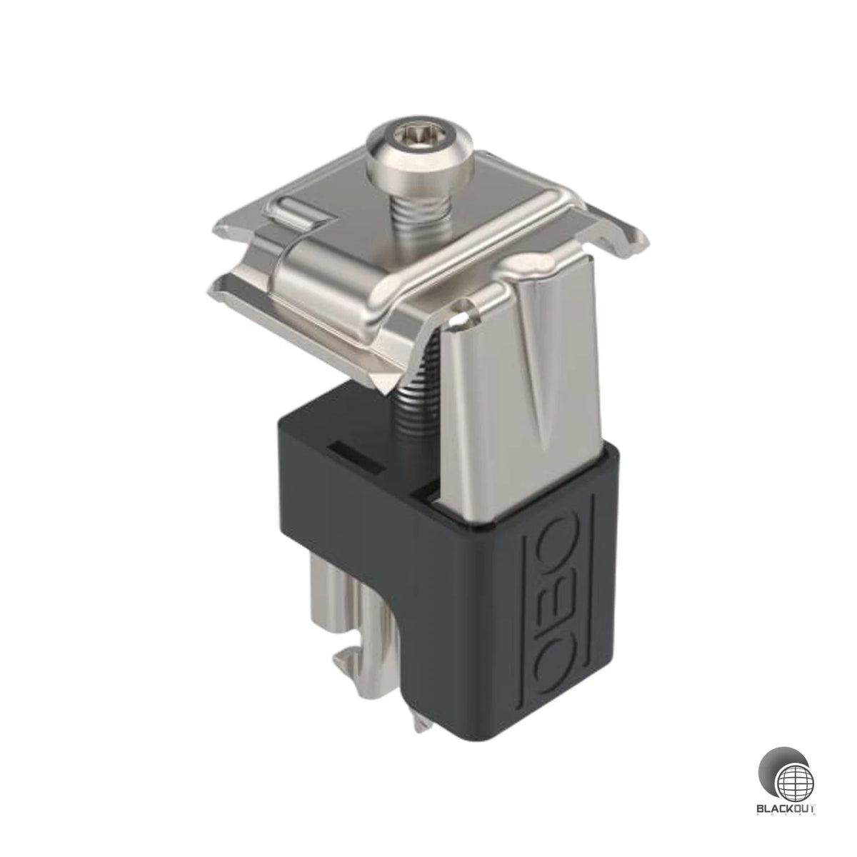 Vielseitige Universalklemme aus rostfreiem Stahl für die PV-Modulmontage auf Flach- und Schrägdächern. Einsetzbar als End- oder Mittelklemme für Modulrahmenhöhen von 30–50 mm.